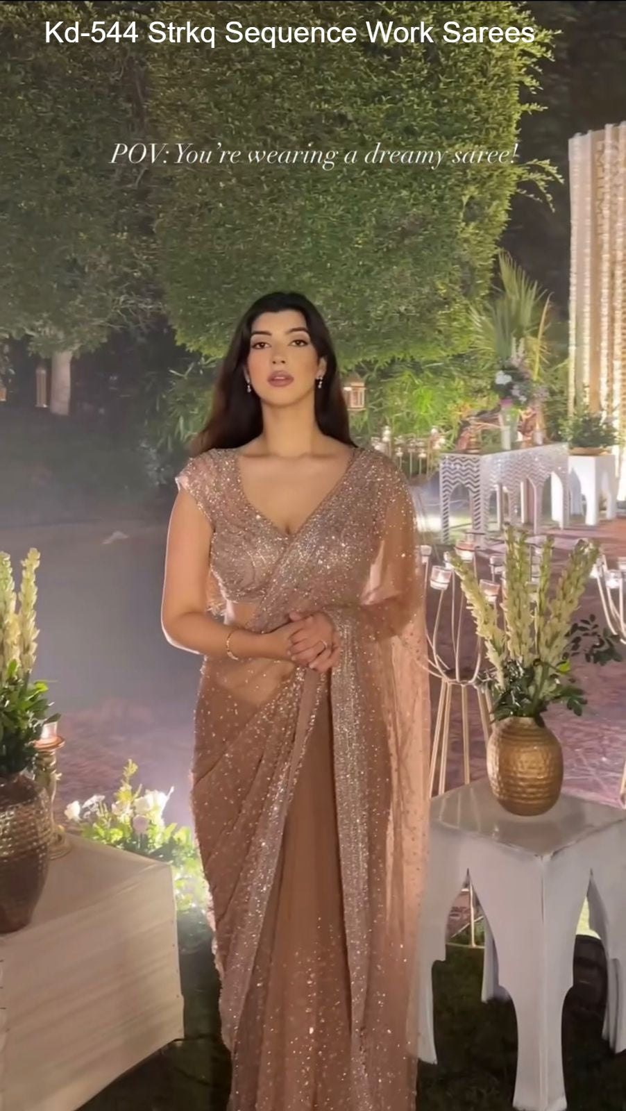 Kd-544 Strkq Sequence Work Sarees