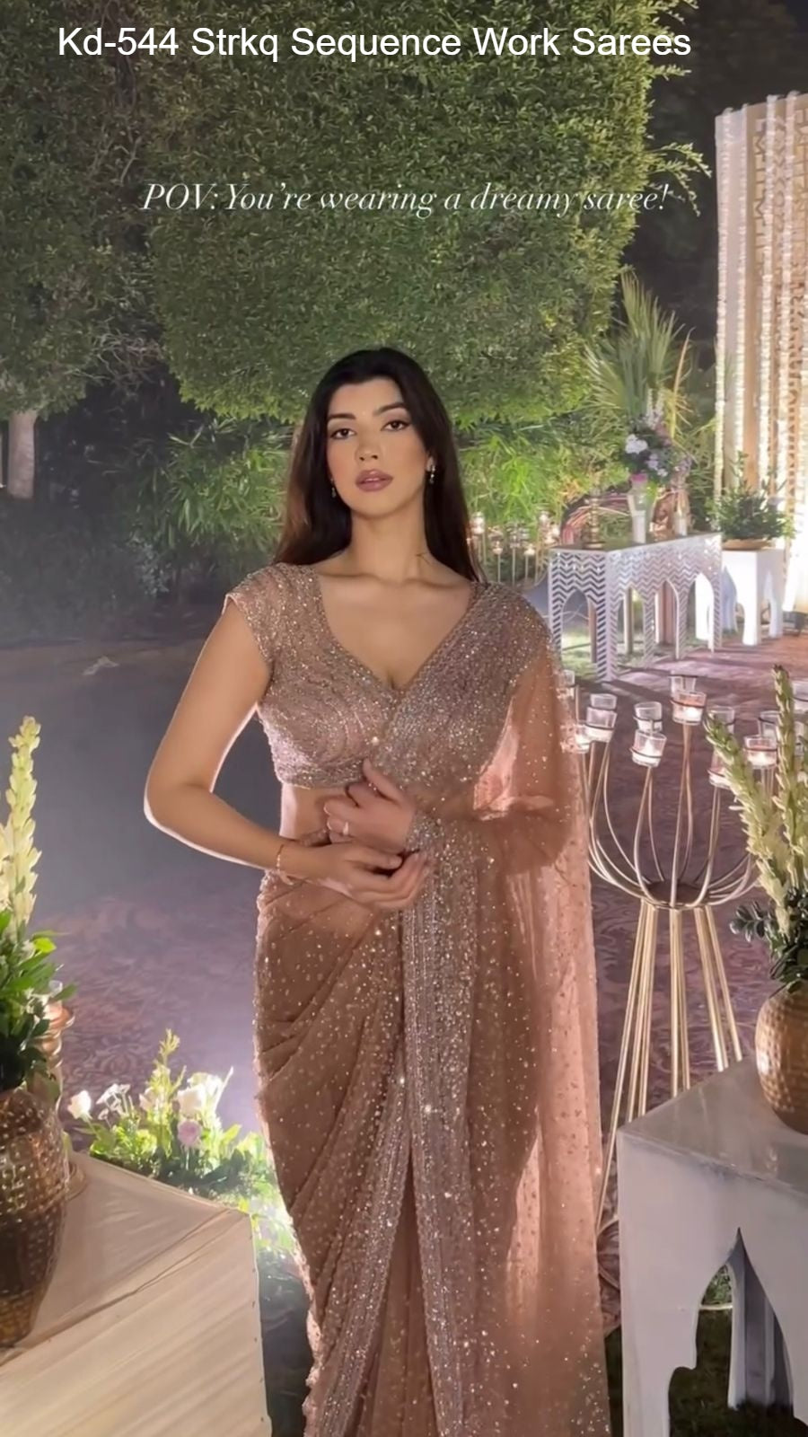 Kd-544 Strkq Sequence Work Sarees