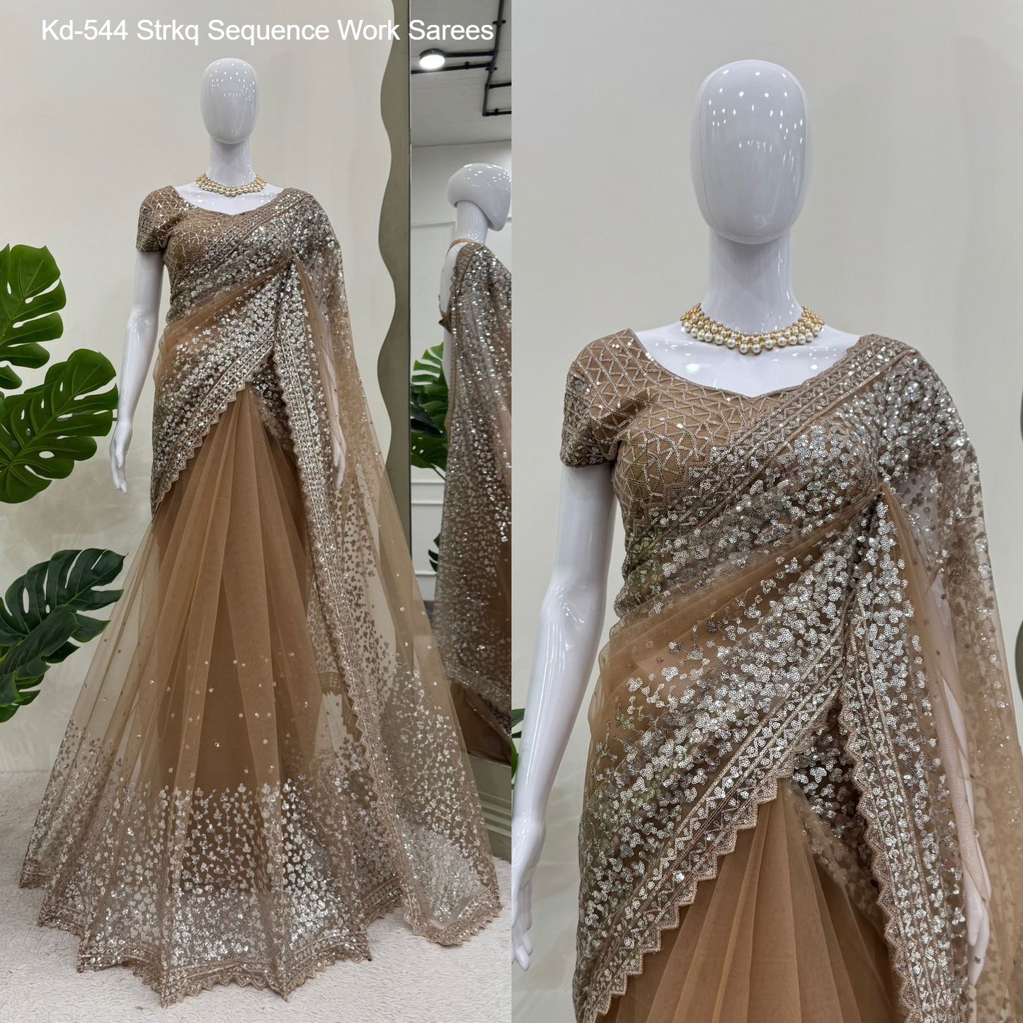 Kd-544 Strkq Sequence Work Sarees