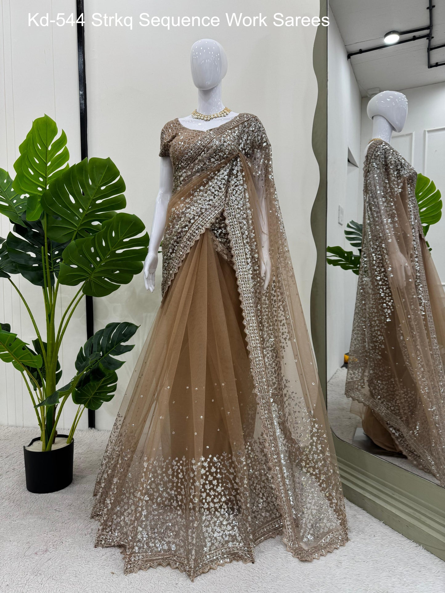 Kd-544 Strkq Sequence Work Sarees