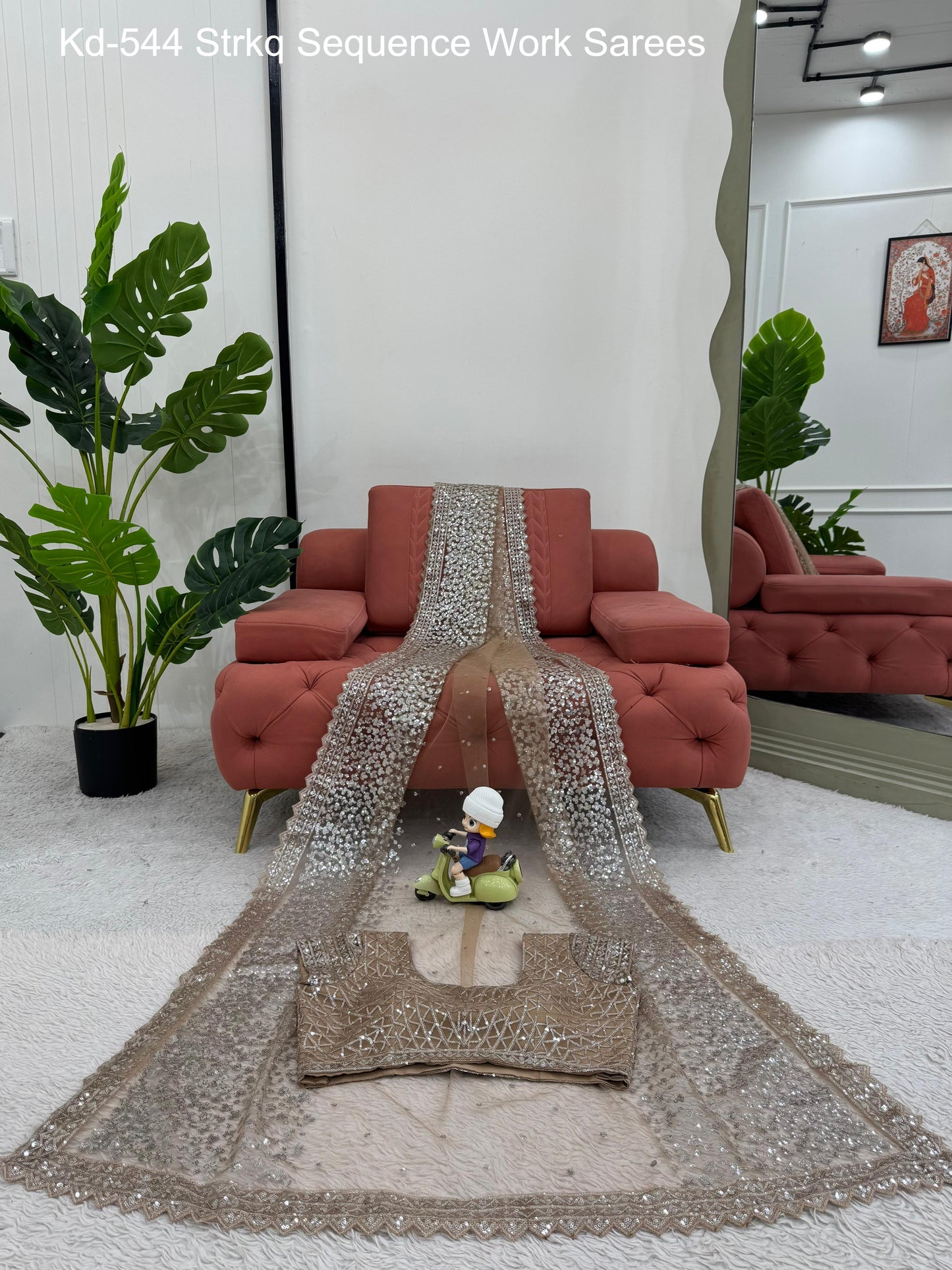 Kd-544 Strkq Sequence Work Sarees