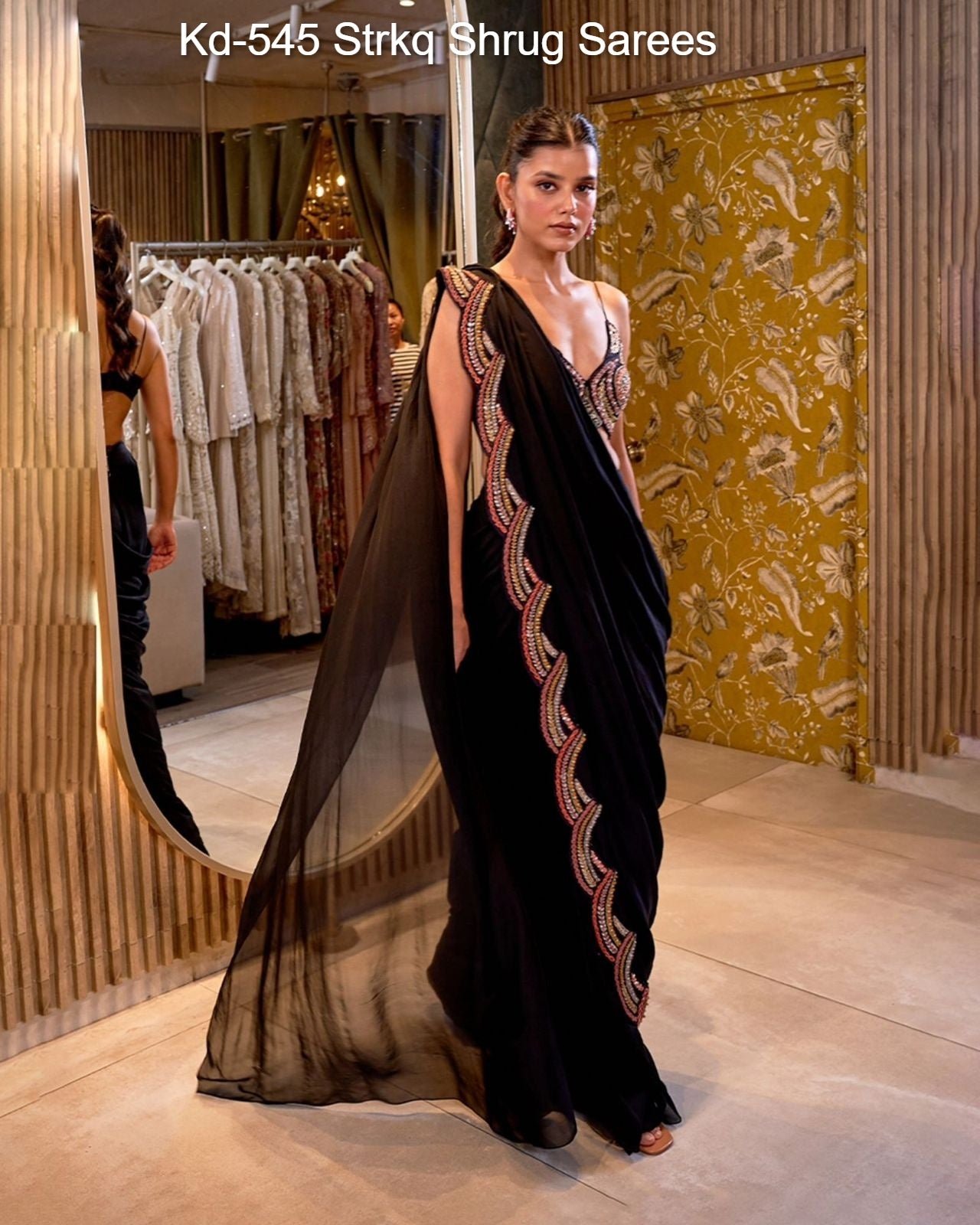 Kd-545 Strkq Shrug Sarees