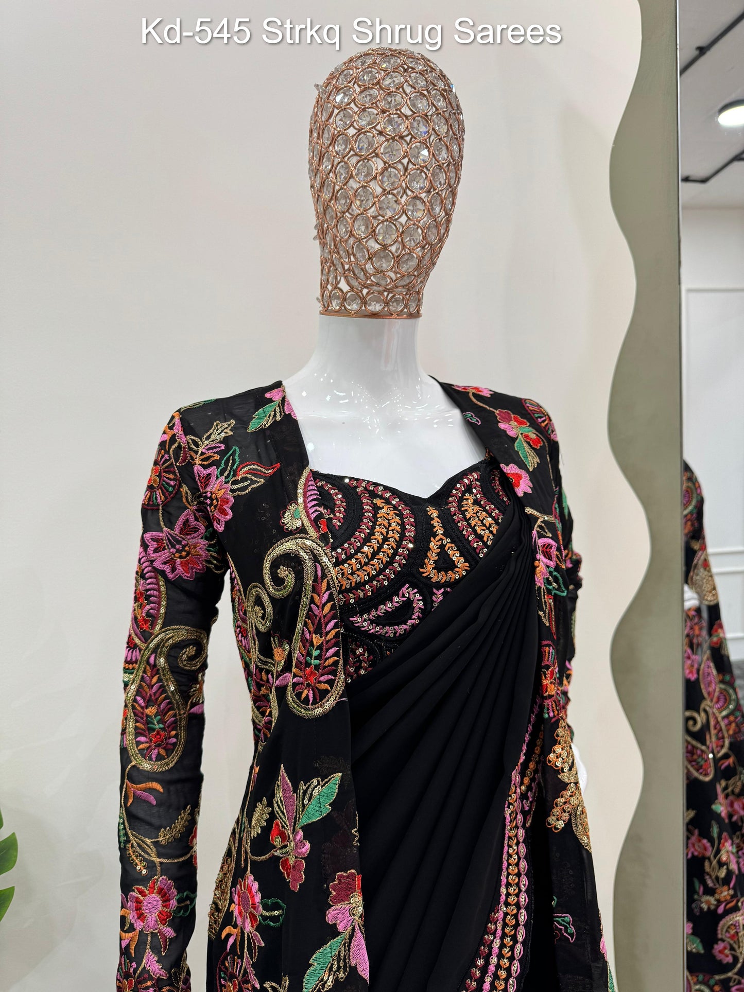 Kd-545 Strkq Shrug Sarees