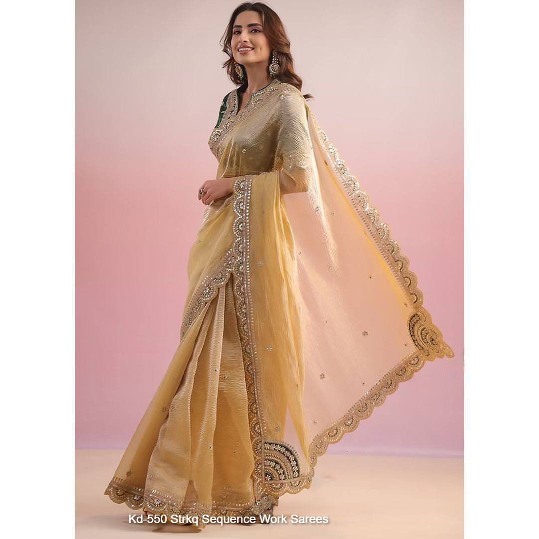 Kd-550 Strkq Sequence Work Sarees