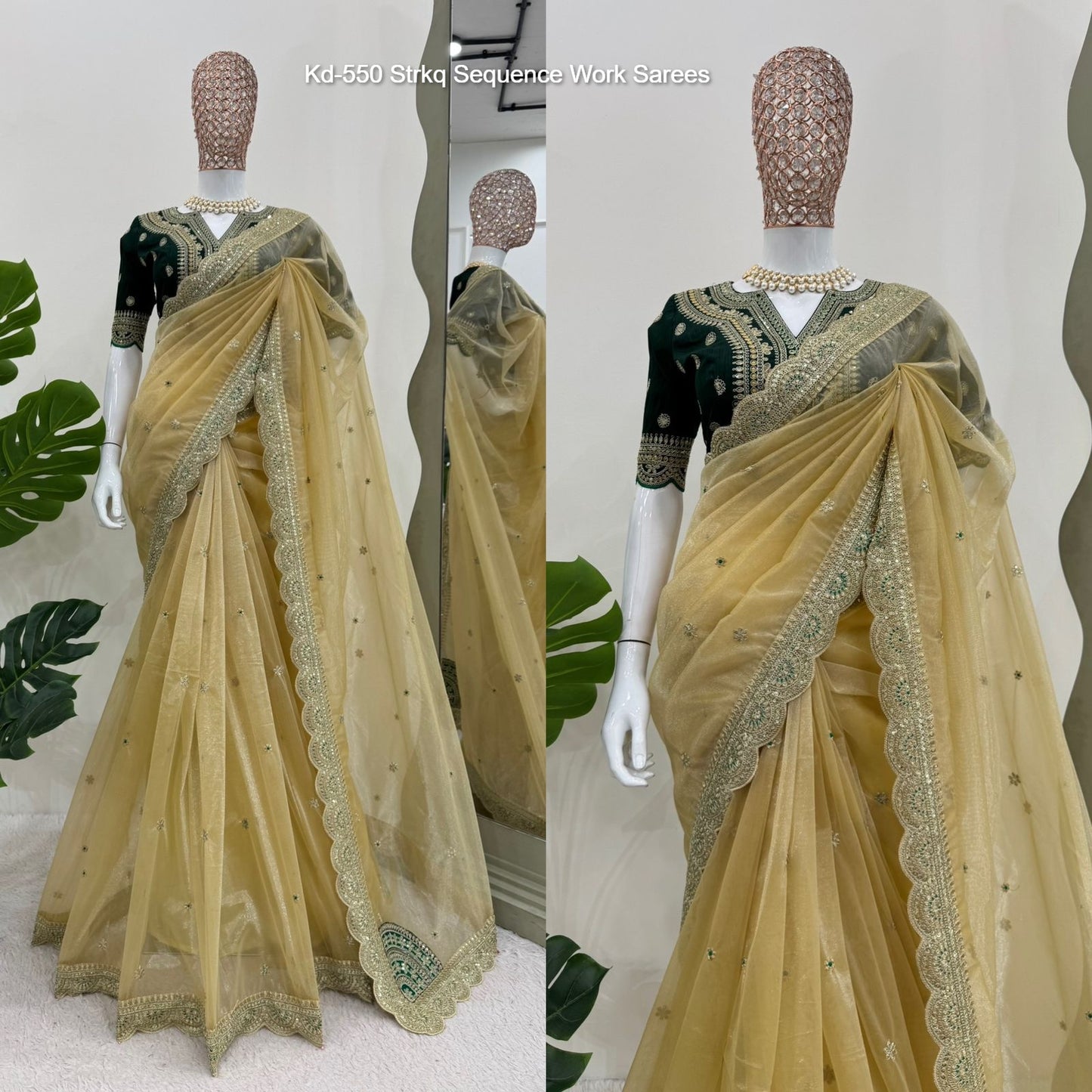 Kd-550 Strkq Sequence Work Sarees