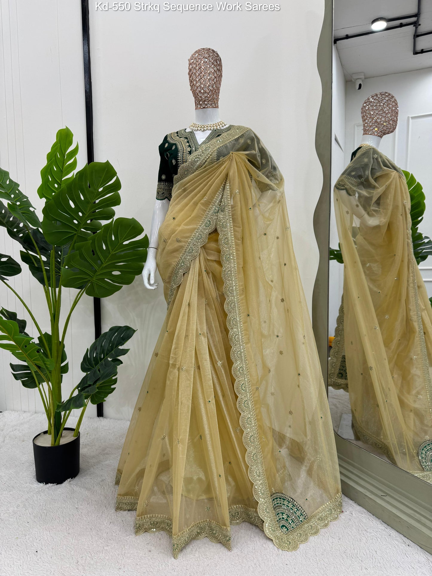 Kd-550 Strkq Sequence Work Sarees