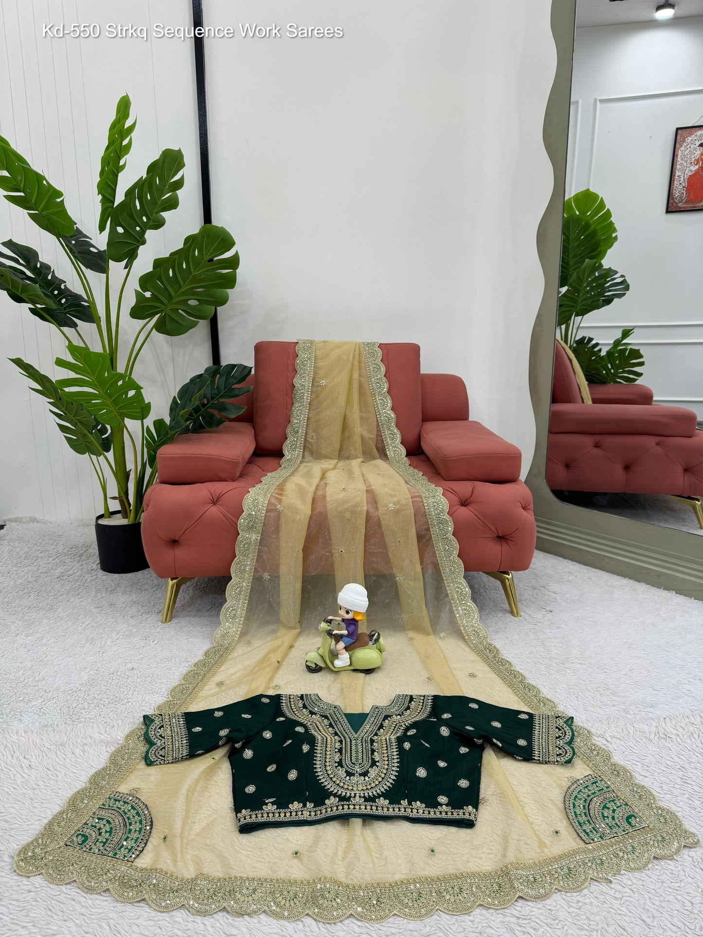 Kd-550 Strkq Sequence Work Sarees