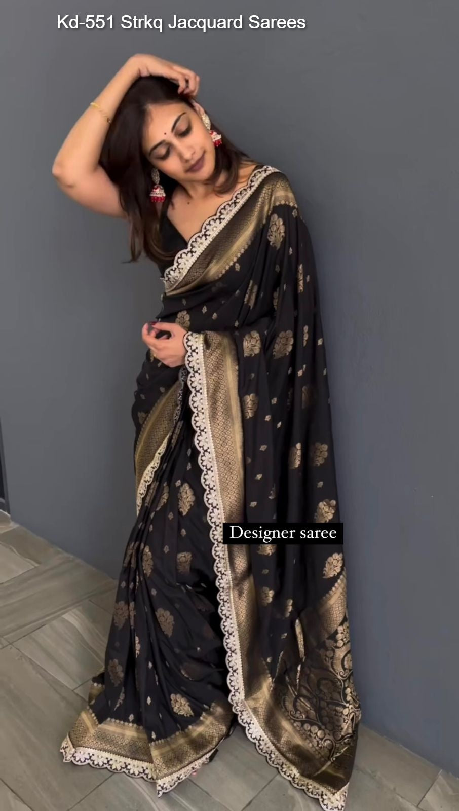 Kd-551 Strkq Jacquard Sarees