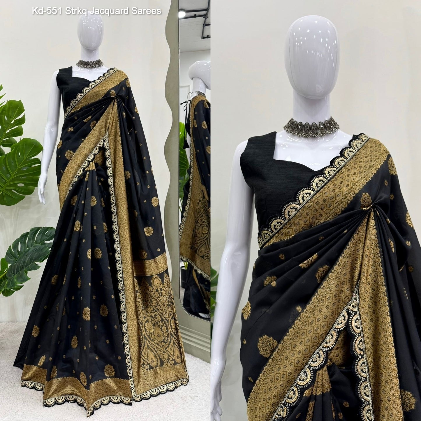 Kd-551 Strkq Jacquard Sarees
