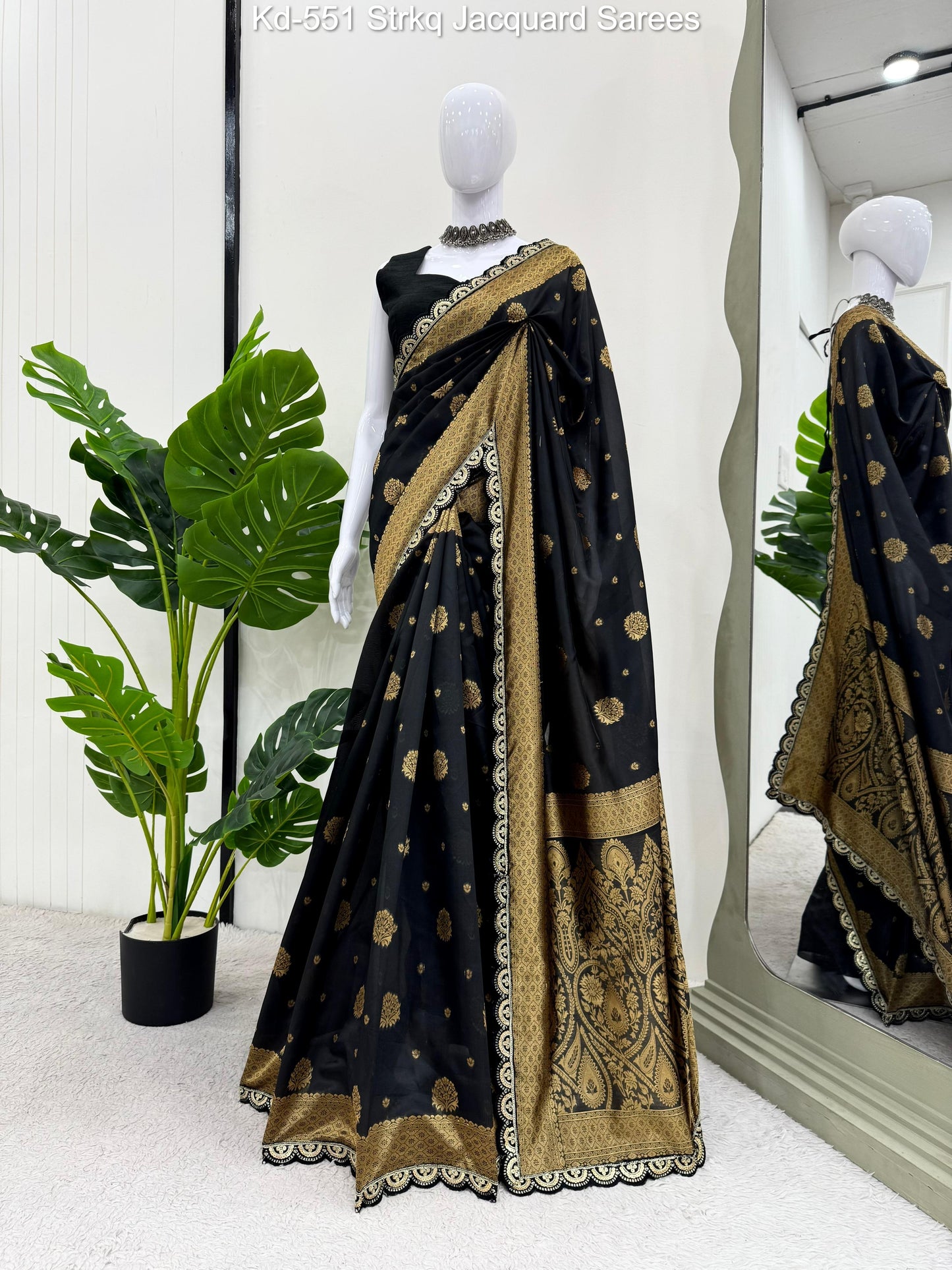 Kd-551 Strkq Jacquard Sarees