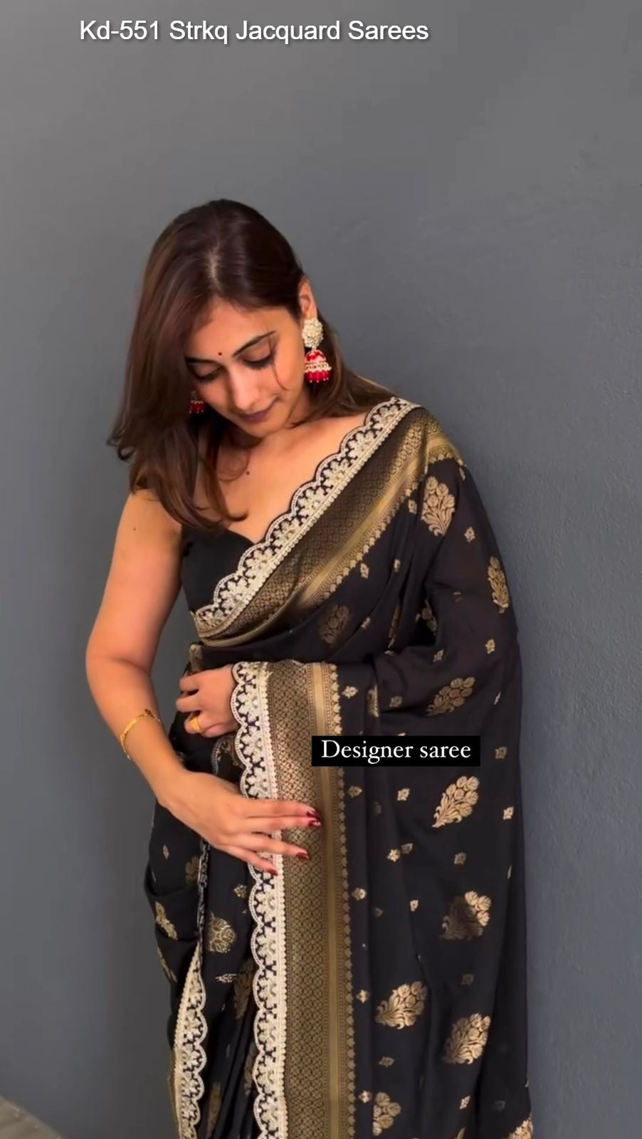 Kd-551 Strkq Jacquard Sarees