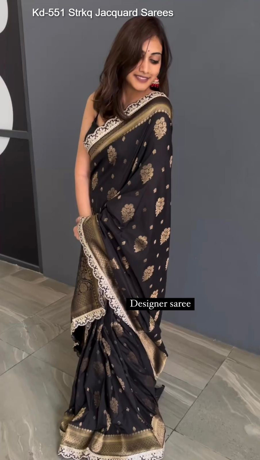 Kd-551 Strkq Jacquard Sarees