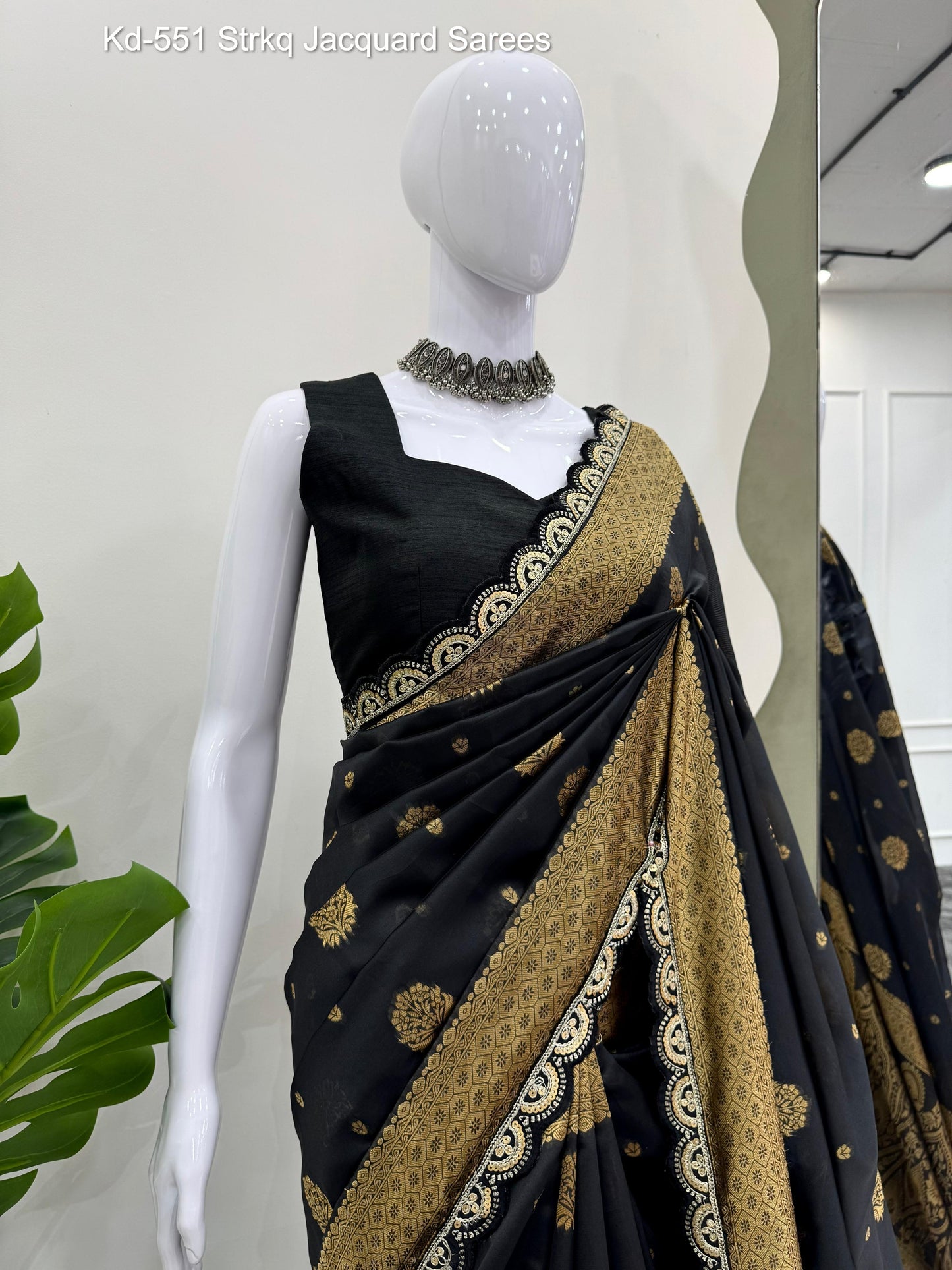 Kd-551 Strkq Jacquard Sarees