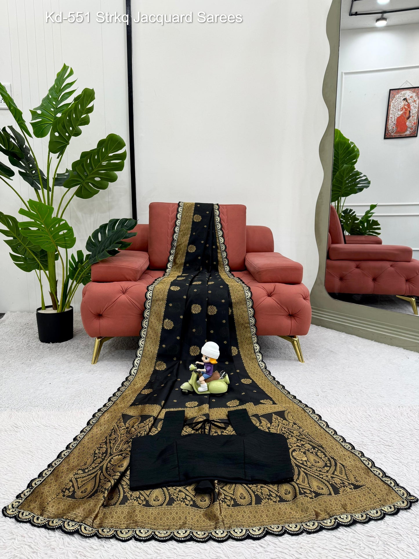 Kd-551 Strkq Jacquard Sarees