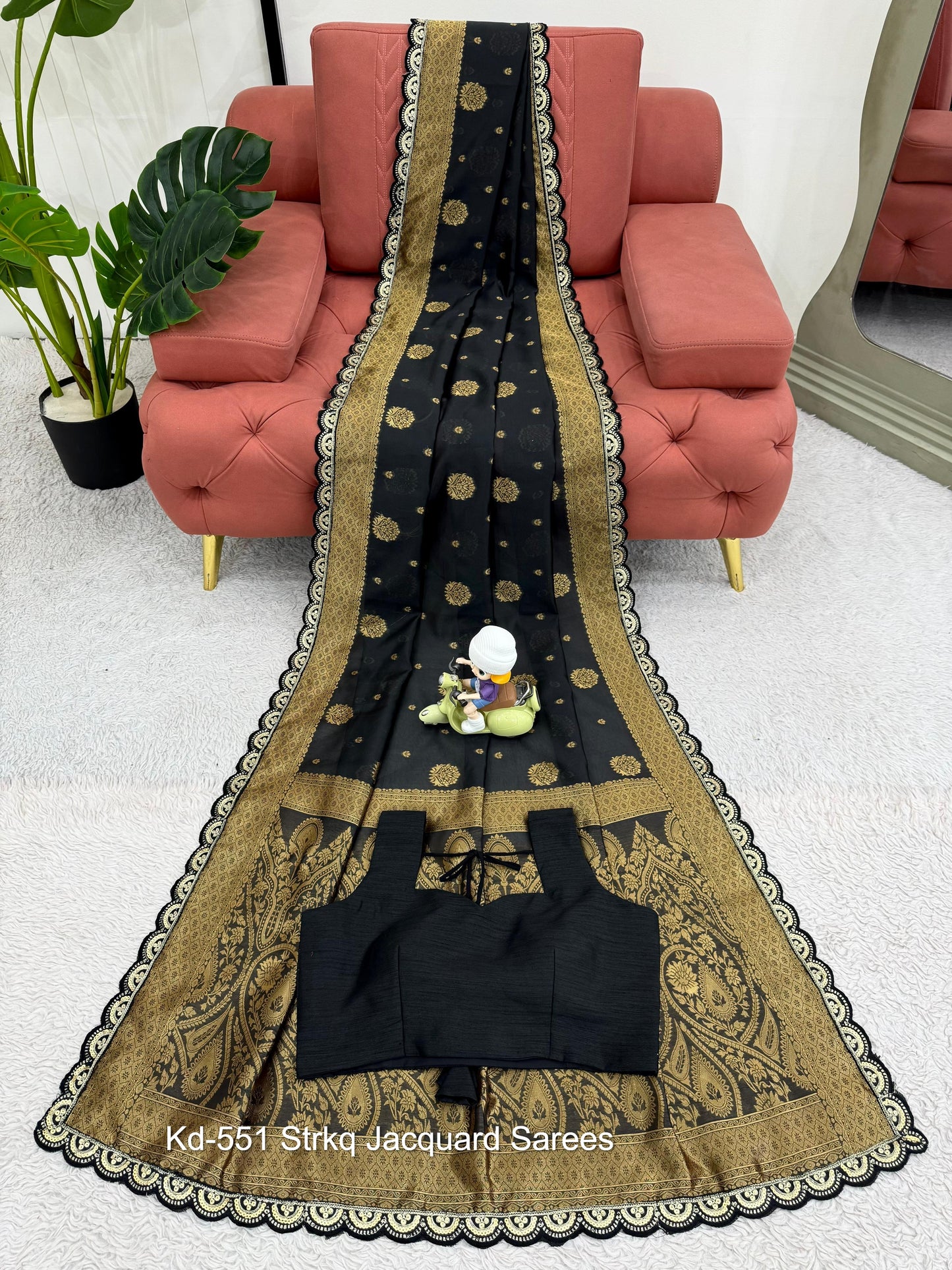 Kd-551 Strkq Jacquard Sarees