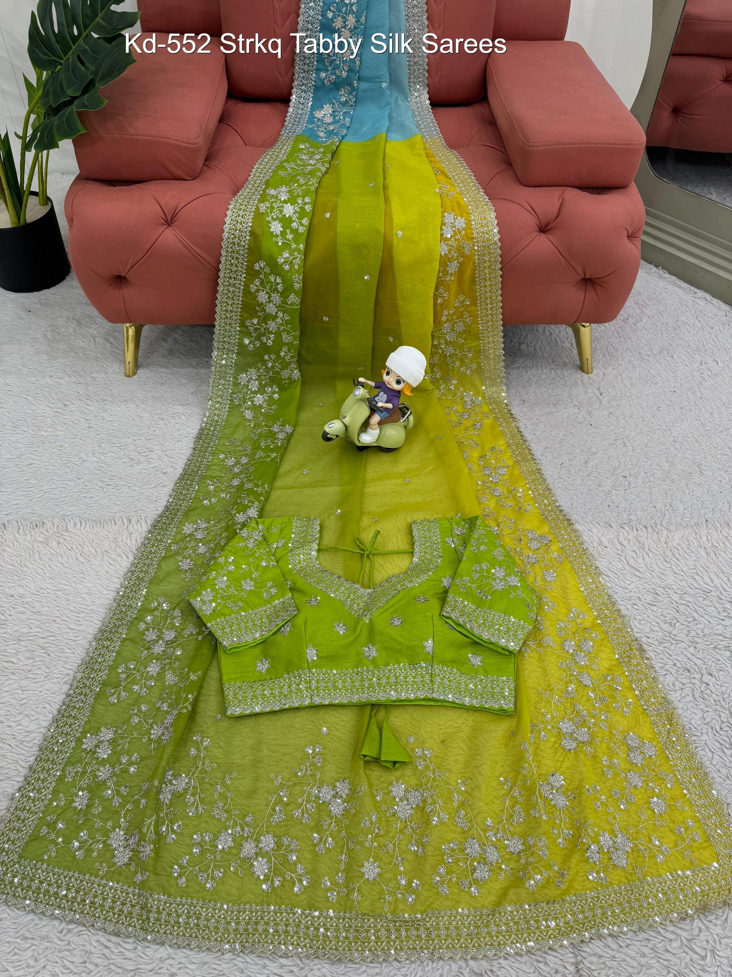 Kd-552 Strkq Tabby Silk Sarees