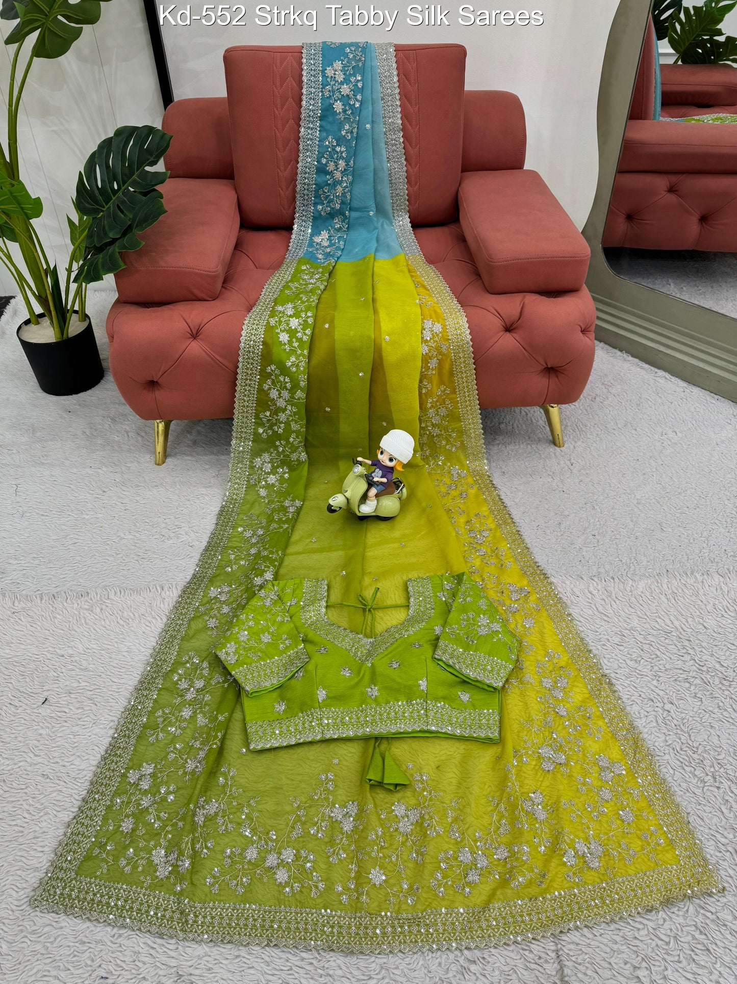 Kd-552 Strkq Tabby Silk Sarees
