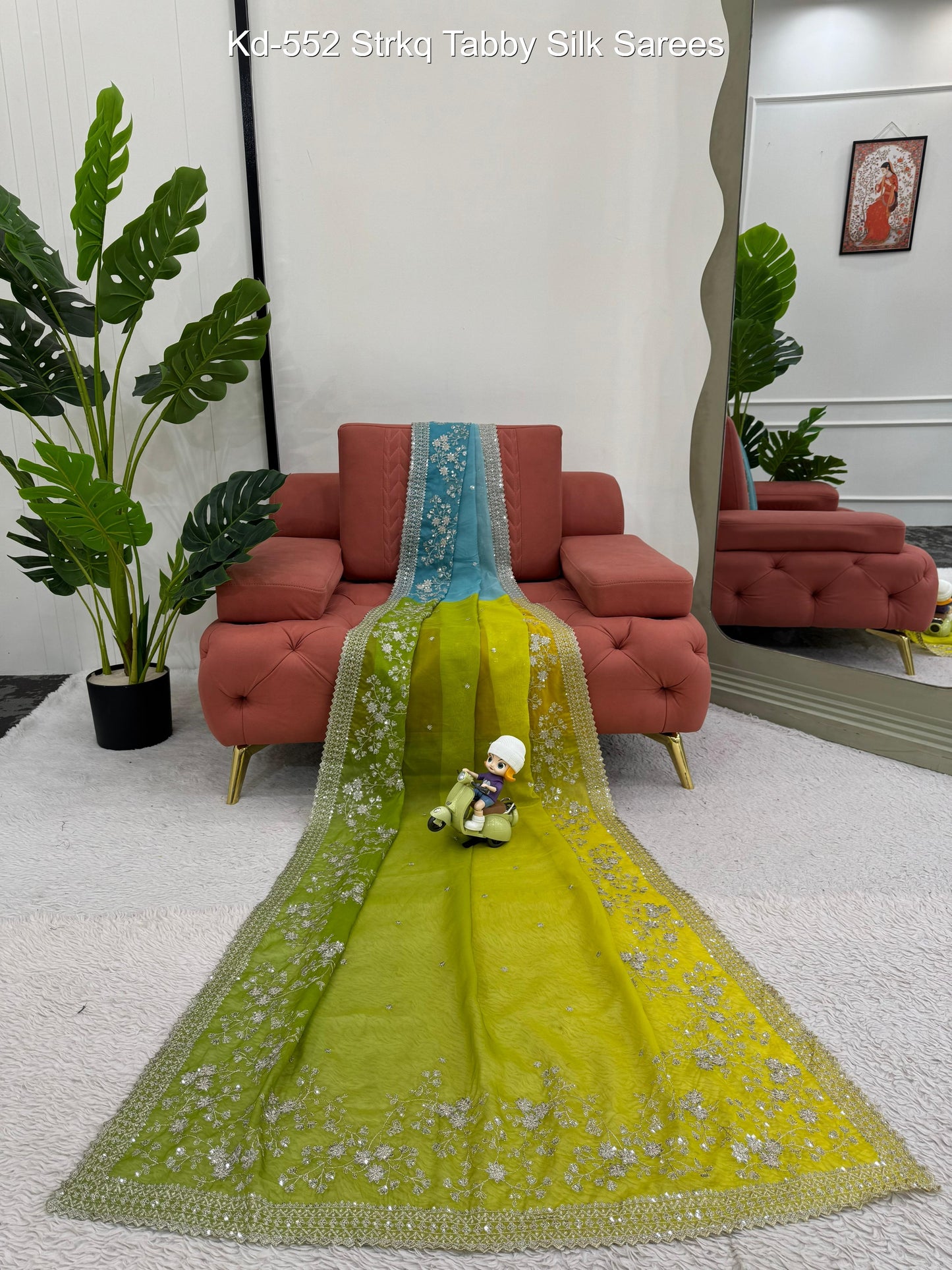 Kd-552 Strkq Tabby Silk Sarees