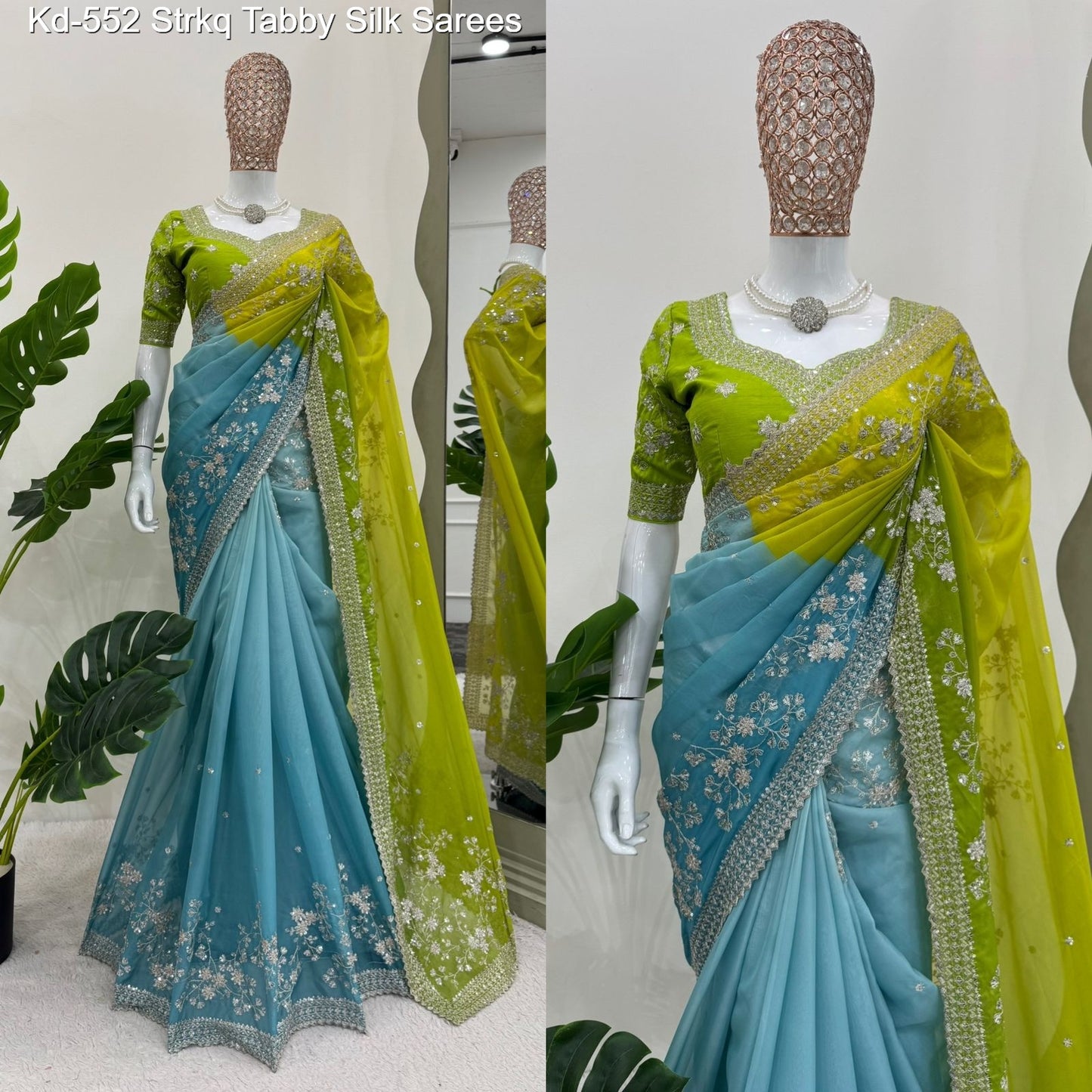 Kd-552 Strkq Tabby Silk Sarees