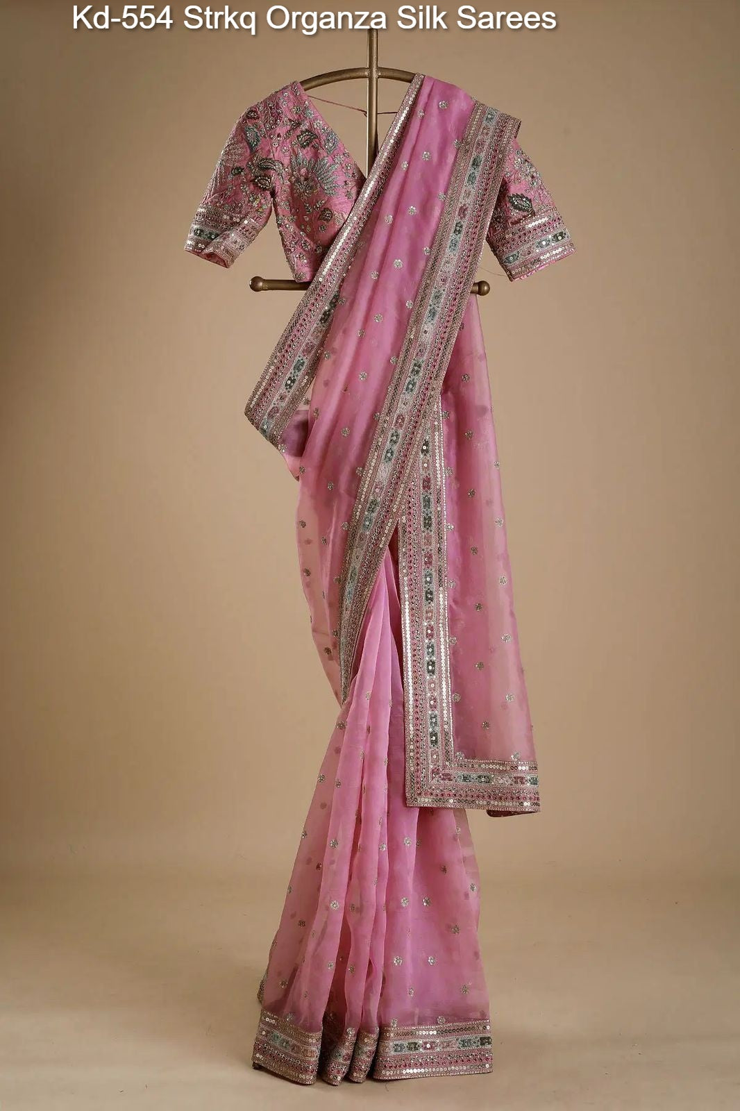 Kd-554 Strkq Organza Silk Sarees