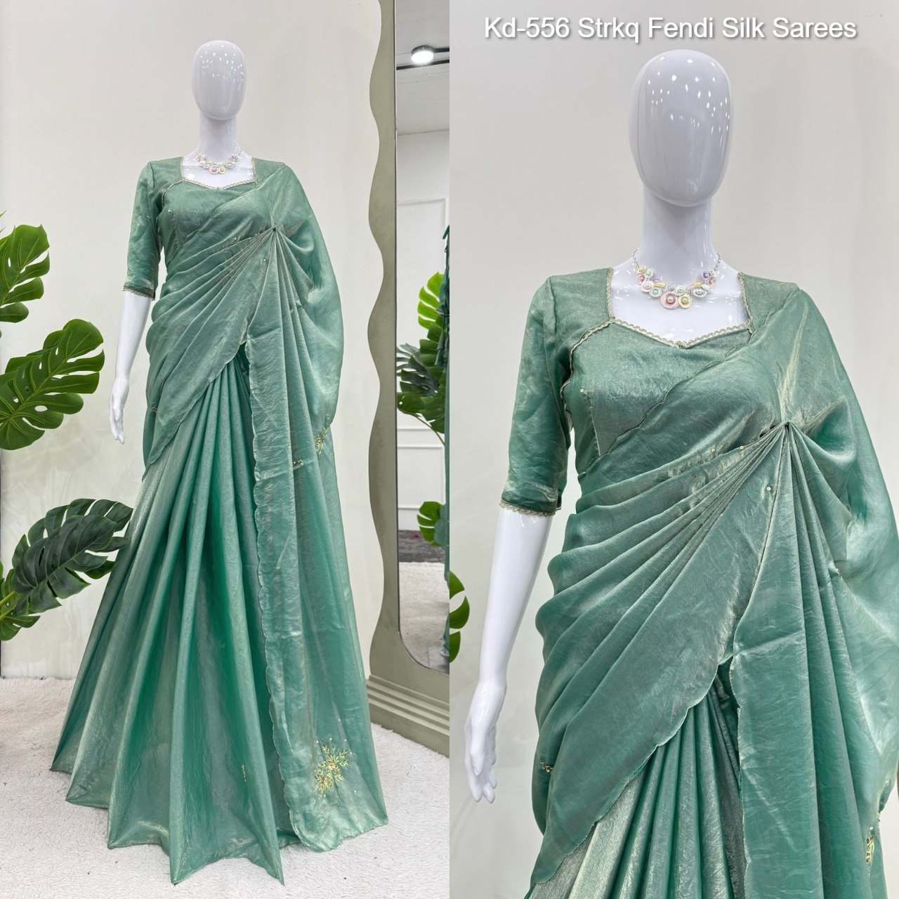 Kd-556 Strkq Fendi Silk Sarees