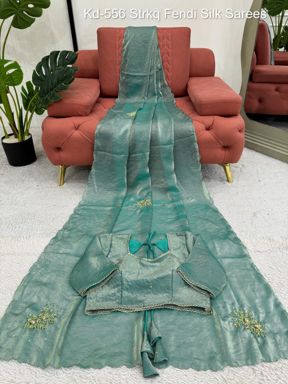 Kd-556 Strkq Fendi Silk Sarees