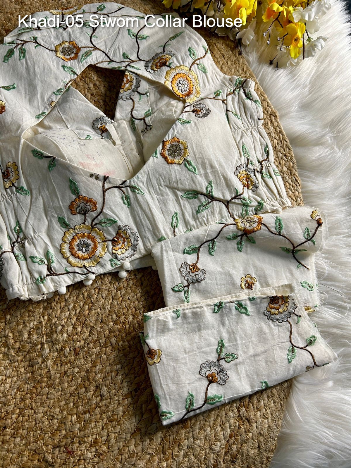 Khadi-05 Stwom Collar Blouse