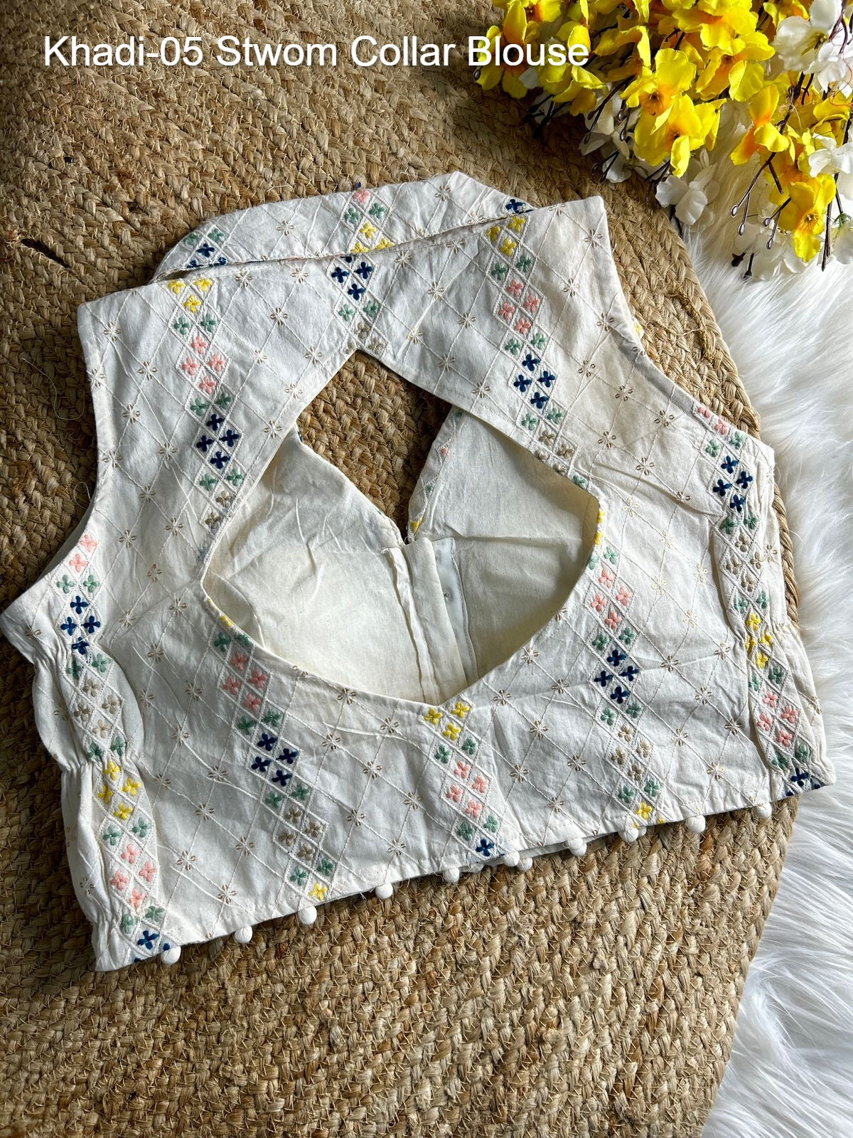 Khadi-05 Stwom Collar Blouse
