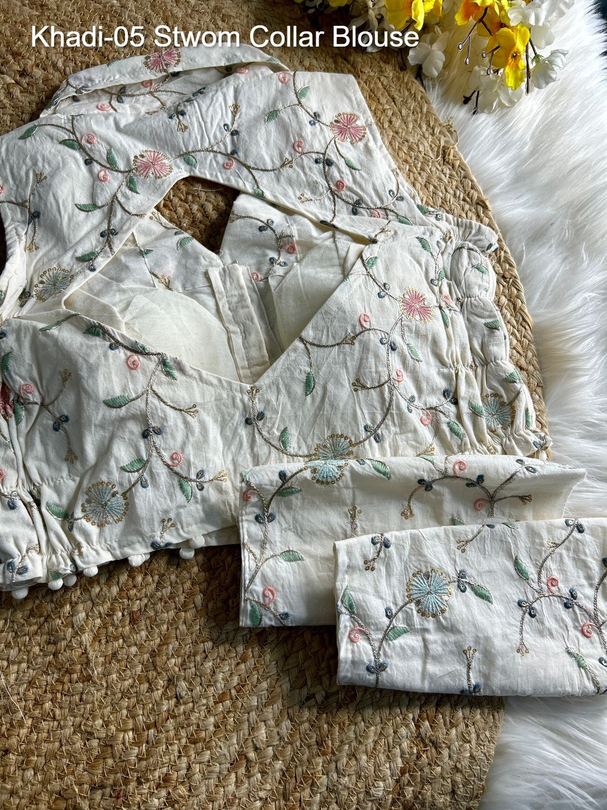 Khadi-05 Stwom Collar Blouse