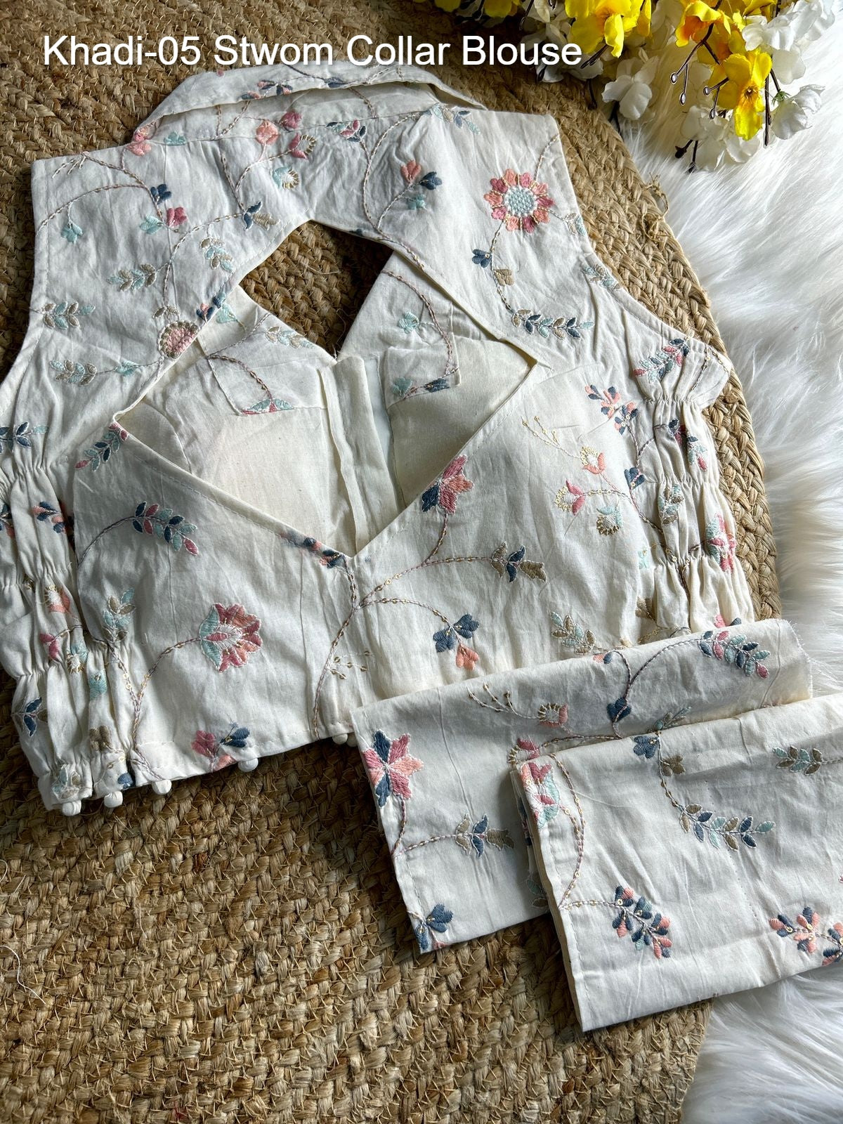Khadi-05 Stwom Collar Blouse