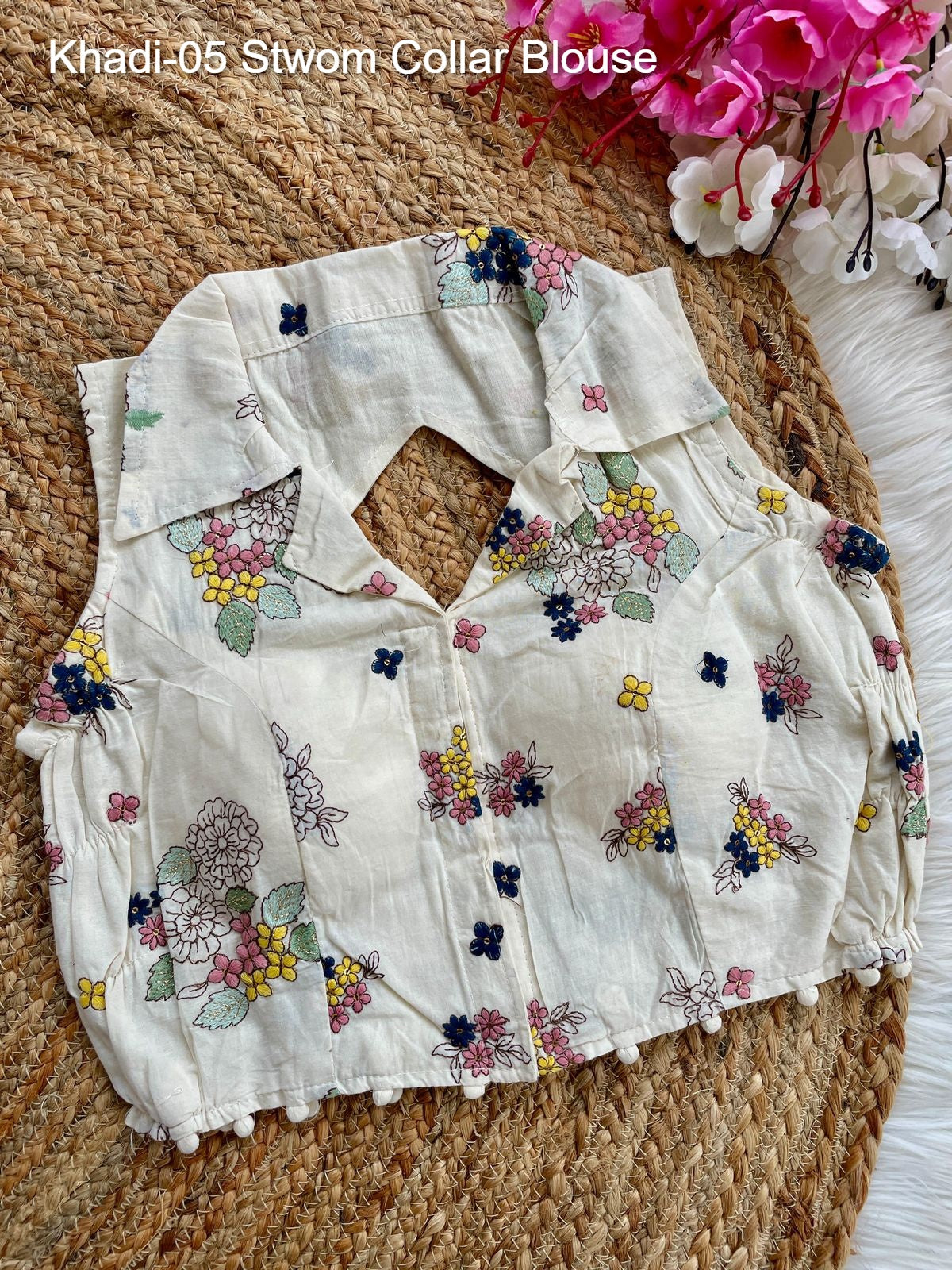 Khadi-05 Stwom Collar Blouse