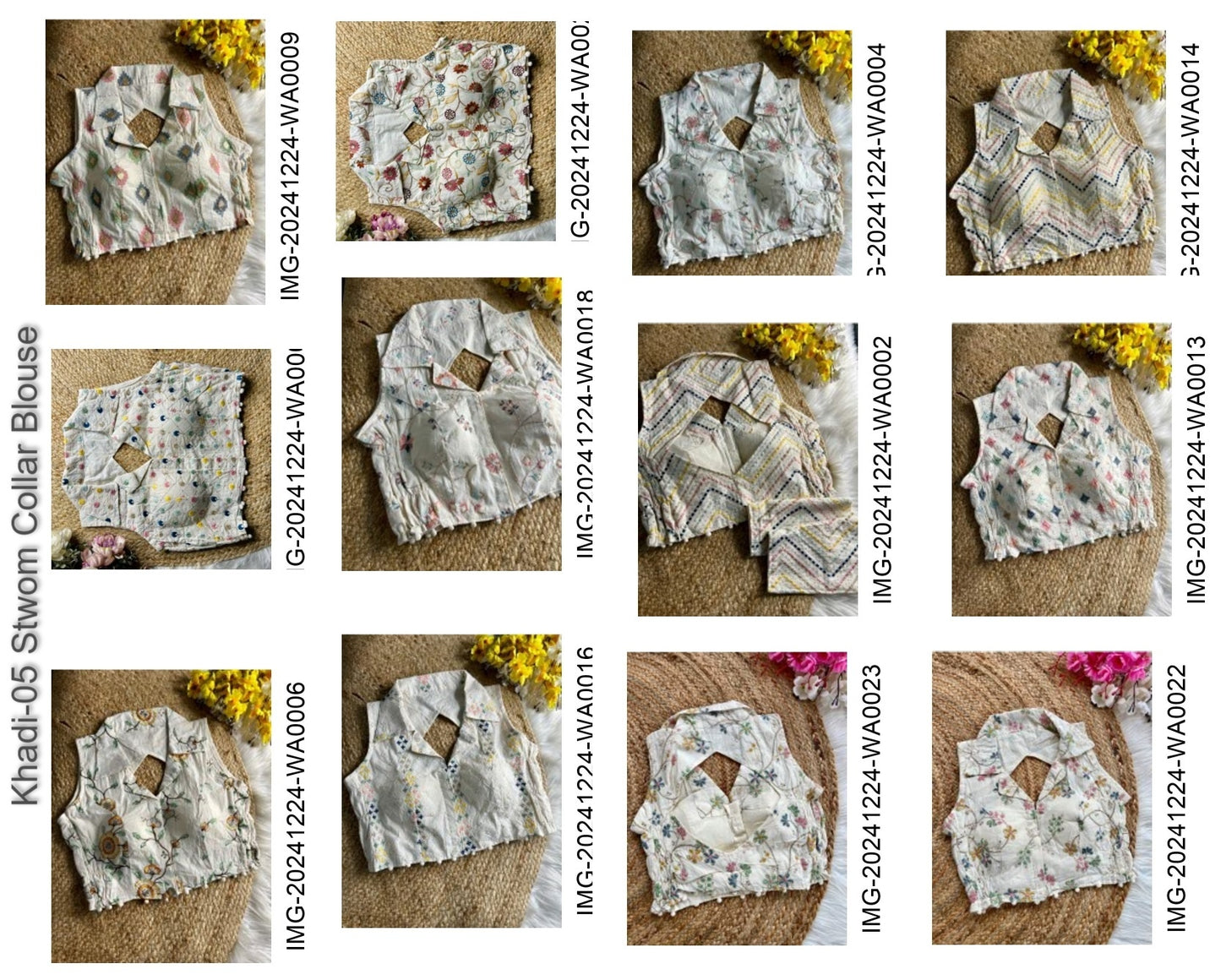 Khadi-05 Stwom Collar Blouse