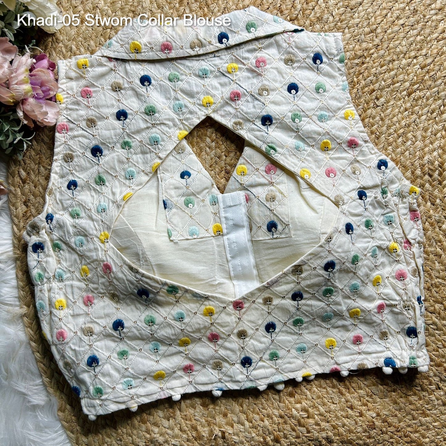 Khadi-05 Stwom Collar Blouse