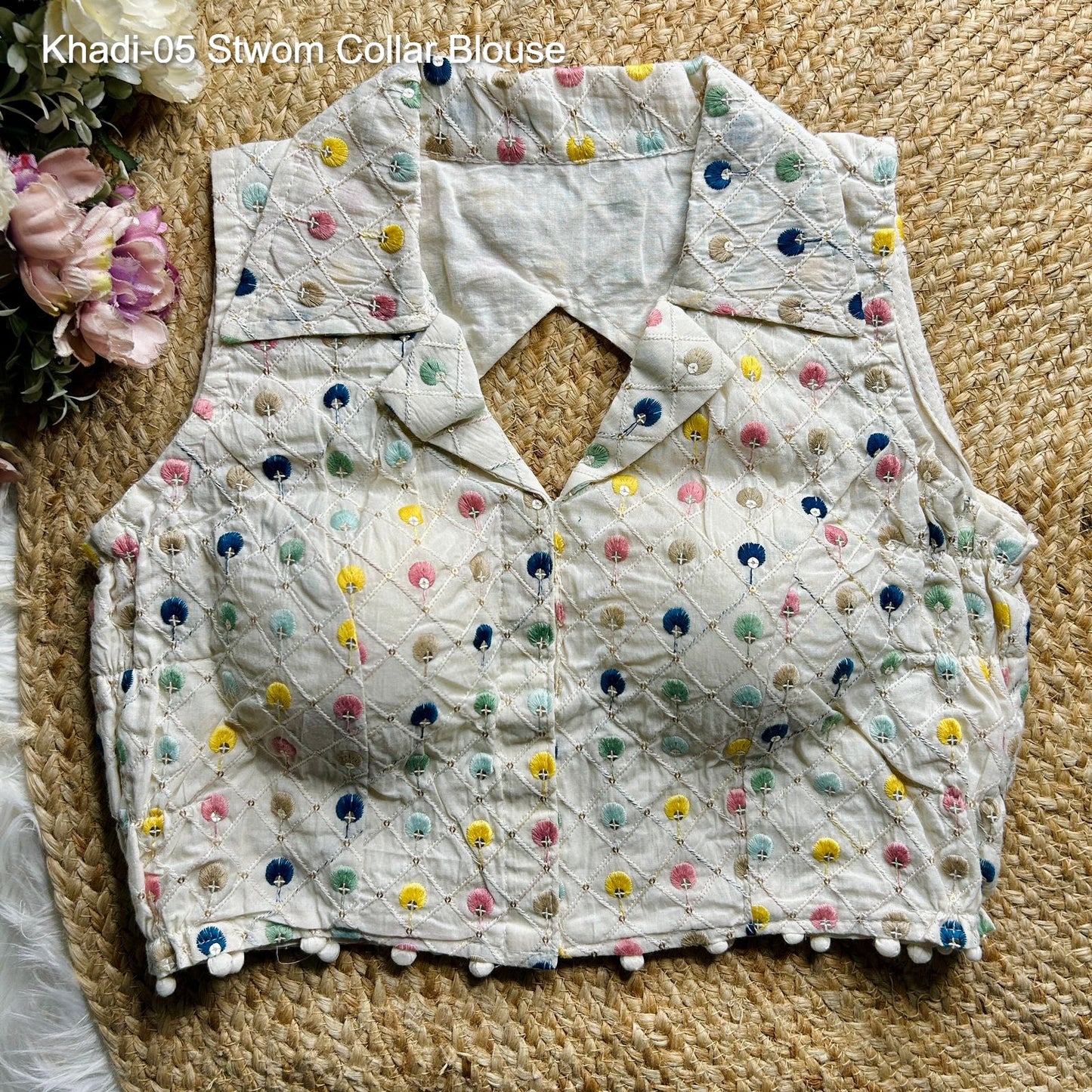 Khadi-05 Stwom Collar Blouse