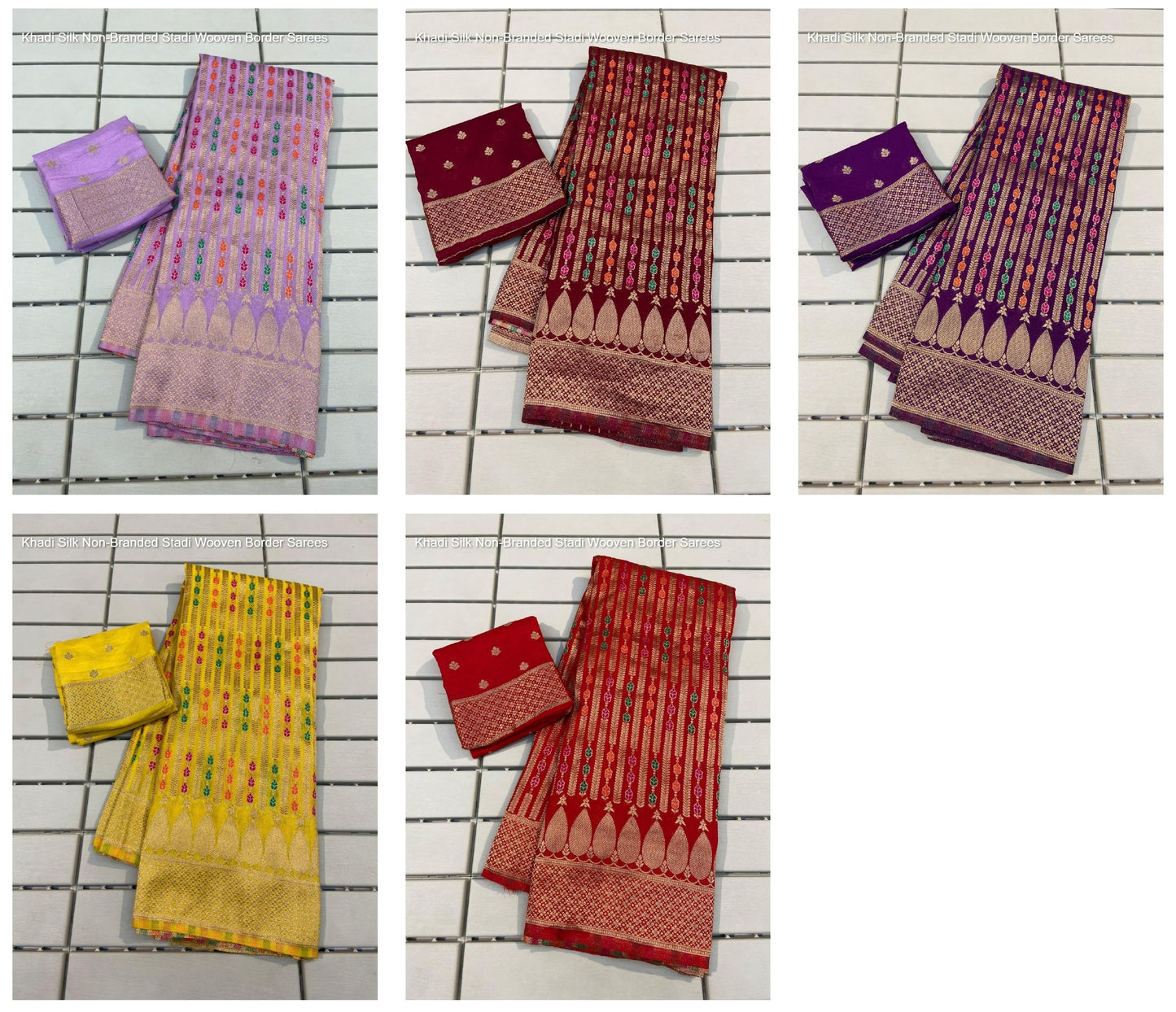 Khadi Silk Non-Branded Stadi Wooven Border Sarees