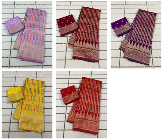 Khadi Silk Non-Branded Stadi Wooven Border Sarees