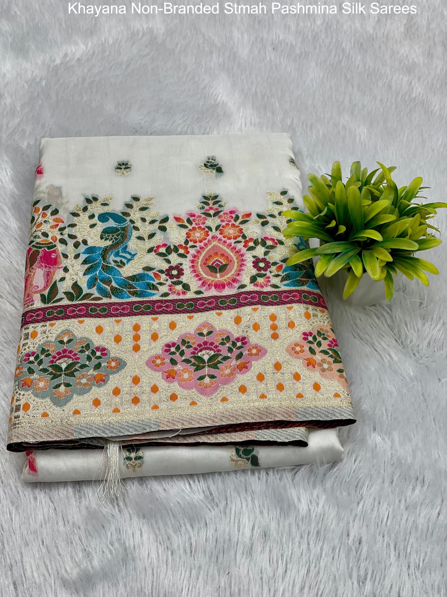 Khayana Non-Branded Stmah Pashmina Silk Sarees