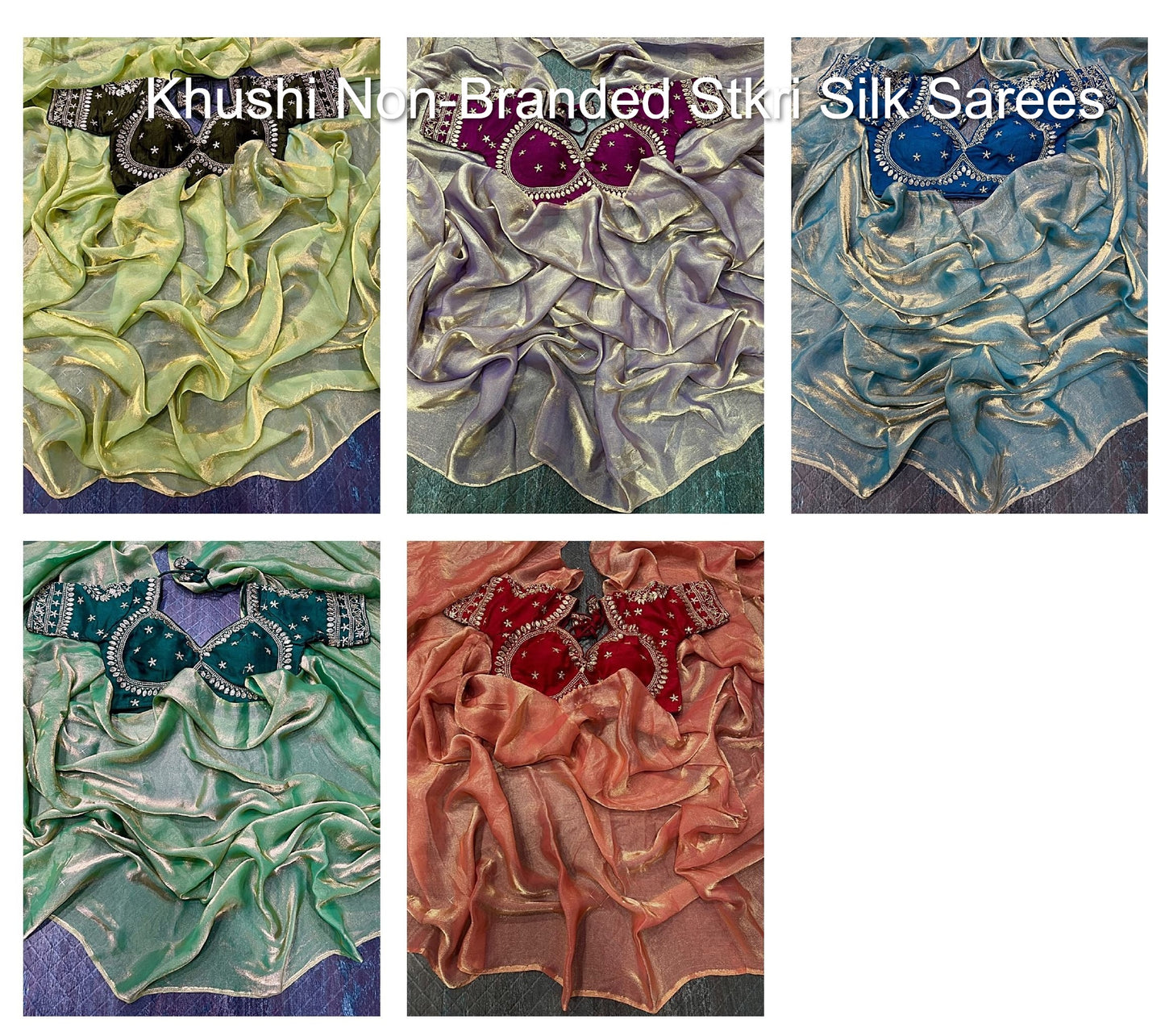 Khushi Non-Branded Stkri Silk Sarees