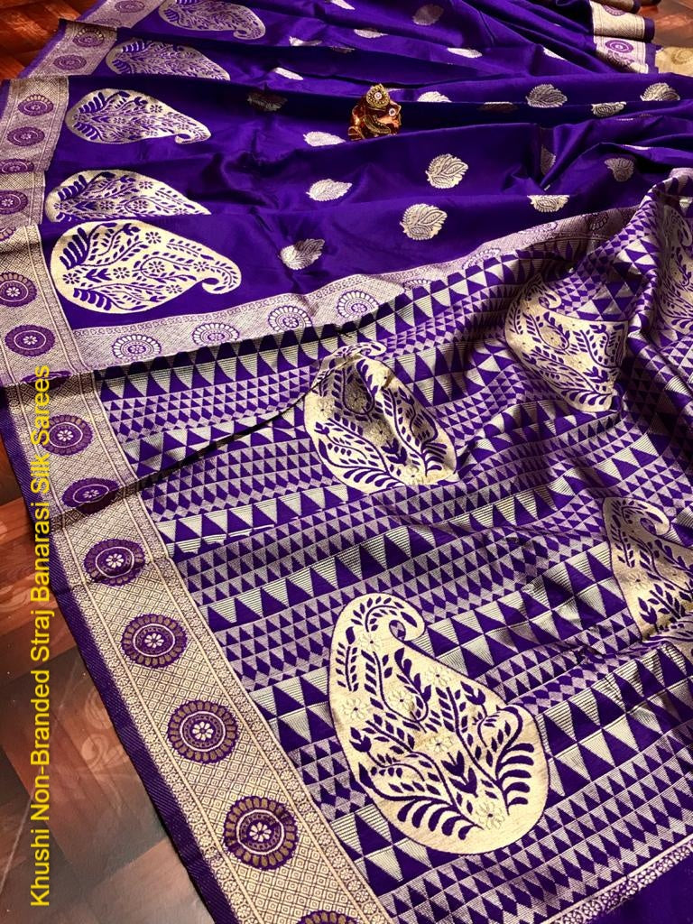 Khushi Non-Branded Straj Banarasi Silk Sarees