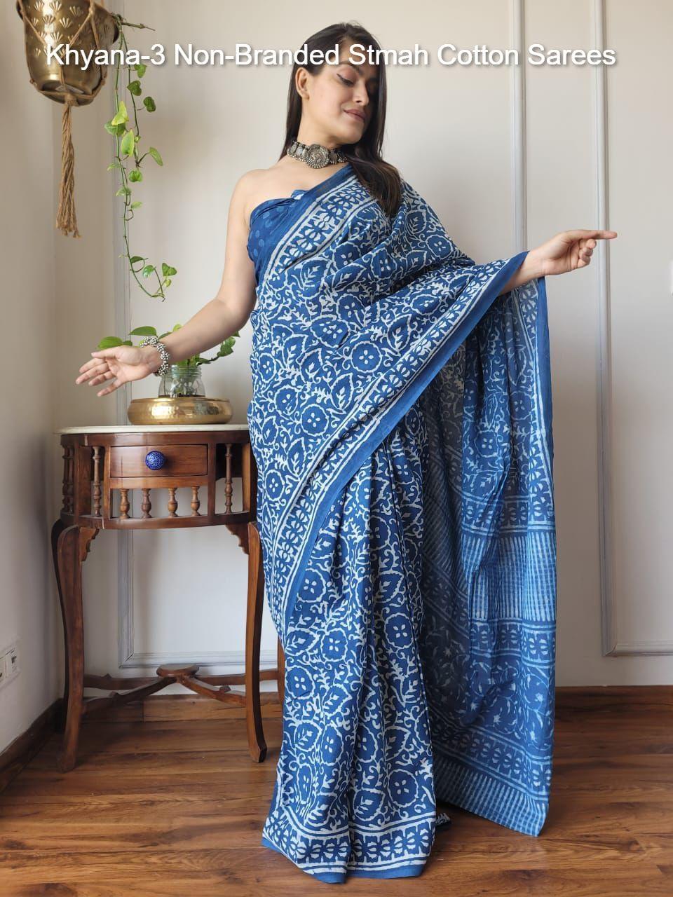 Khyana-3 Non-Branded Stmah Cotton Sarees