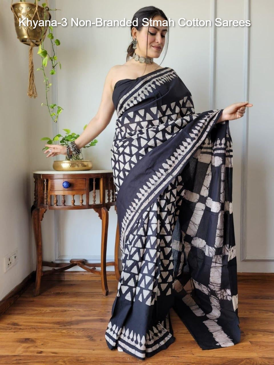 Khyana-3 Non-Branded Stmah Cotton Sarees