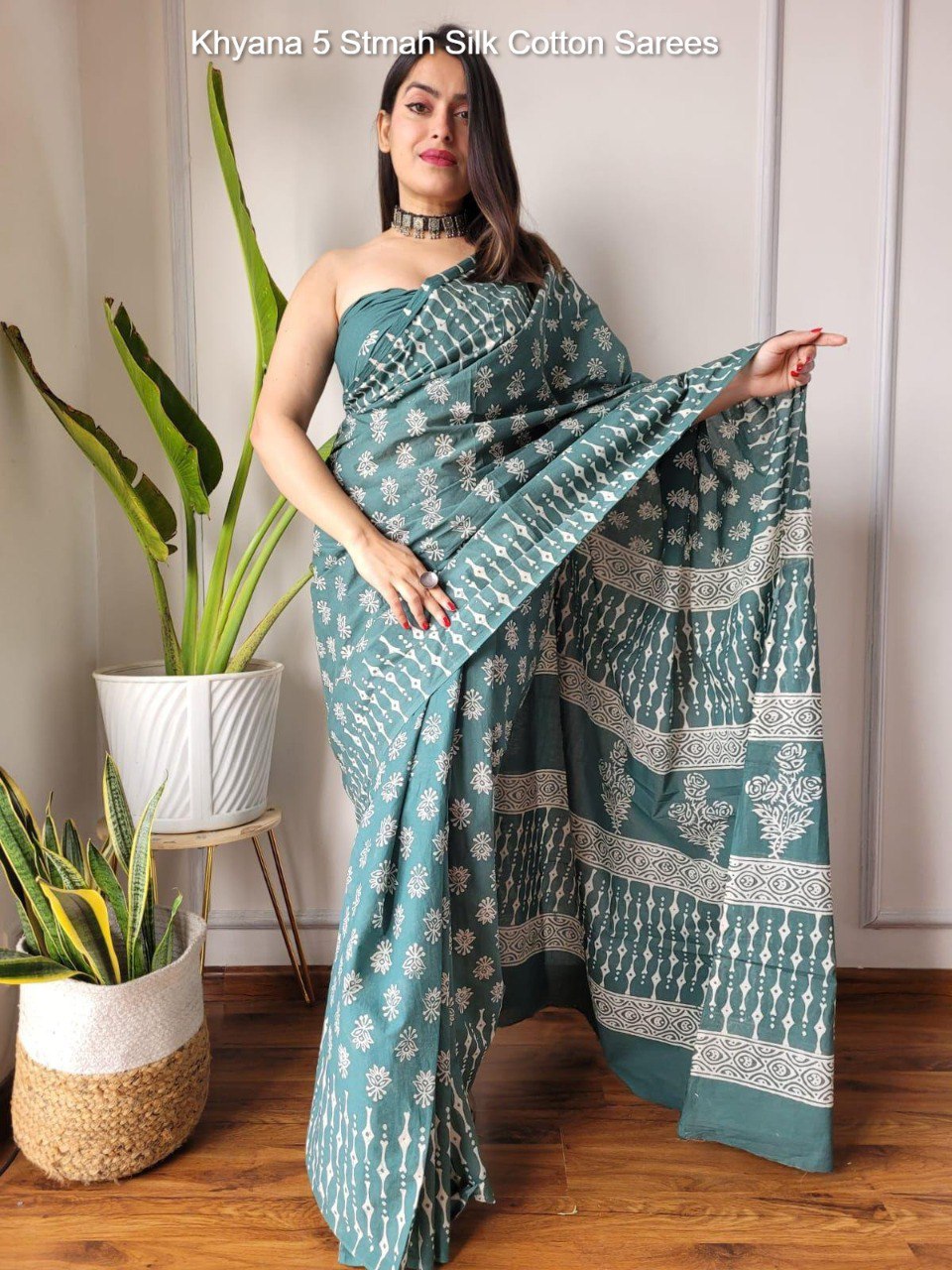 Khyana 5 Stmah Silk Cotton Sarees