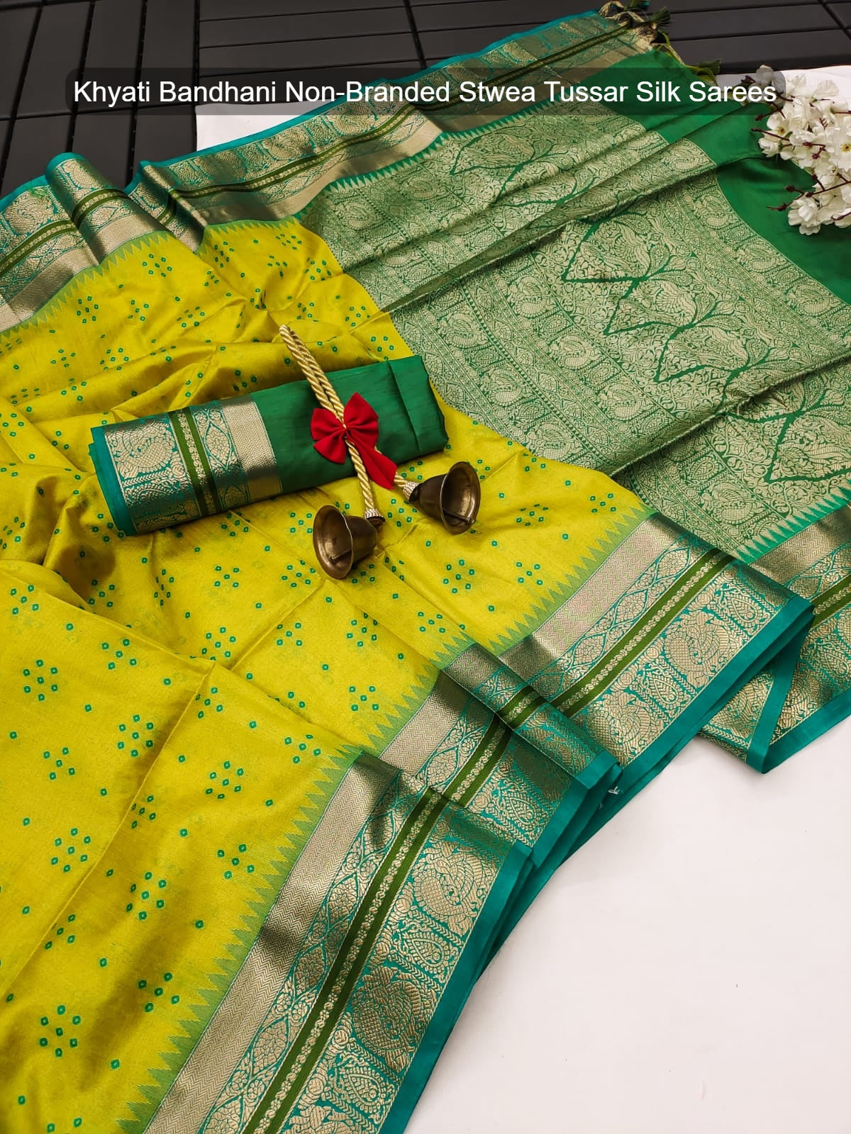 Khyati Bandhani Non-Branded Stwea Tussar Silk Sarees