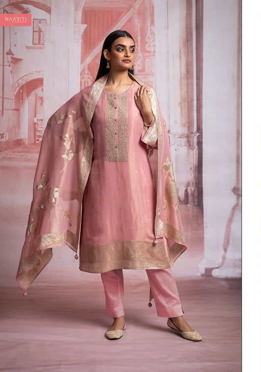 Kishver Naariti Handwork Unstitched Suits