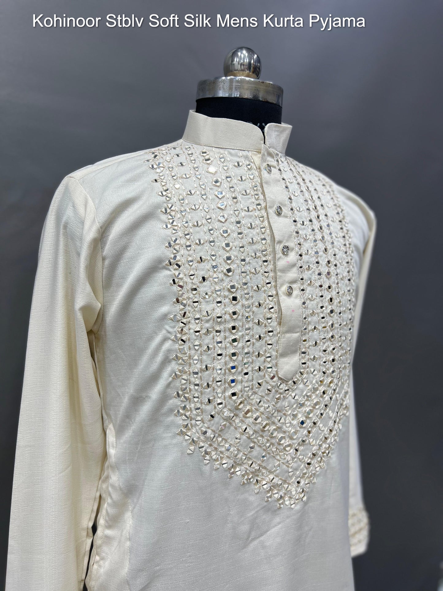 Kohinoor Stblv Soft Silk Mens Kurta Pyjama