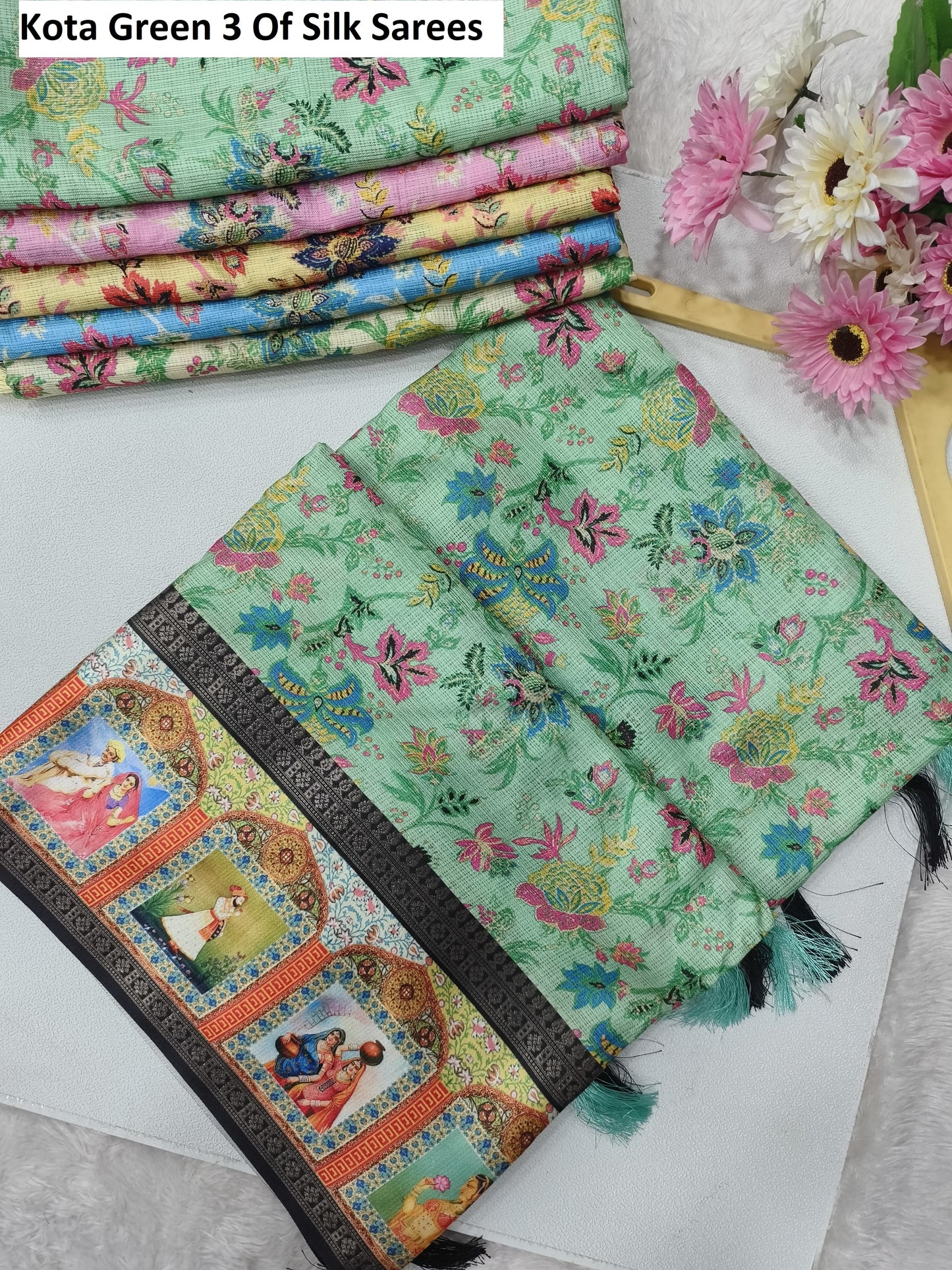 Kota Green 3 Of Silk Sarees