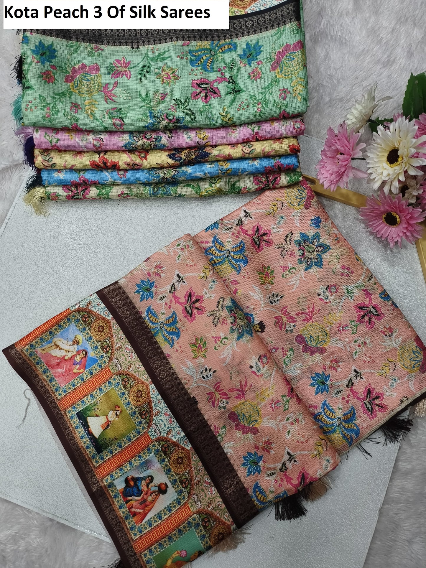 Kota Peach 3 Of Silk Sarees