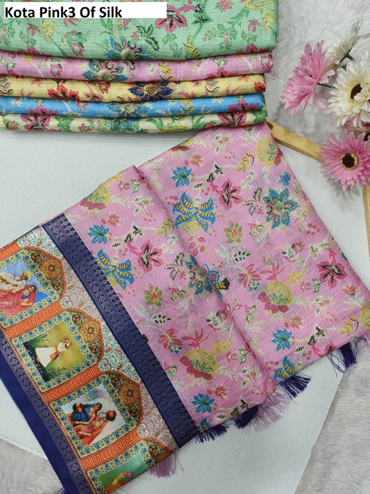 Kota Pink 3 Of Silk Sarees