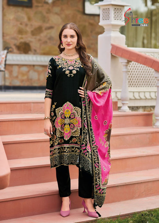 Kt-113 A Shree Fabs Print Pakistani Salwar Suits