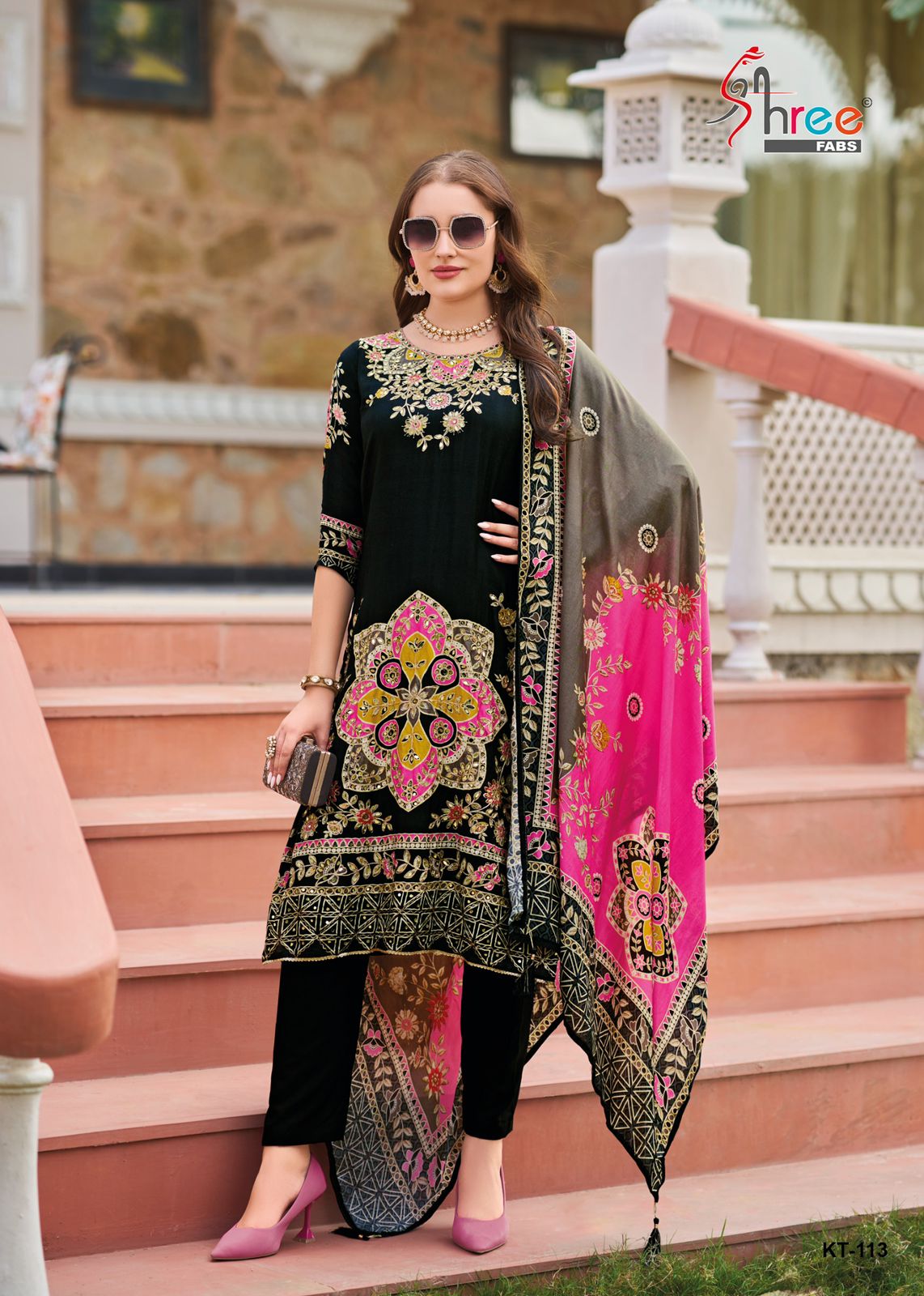 Kt-113 A Shree Fabs Print Pakistani Salwar Suits